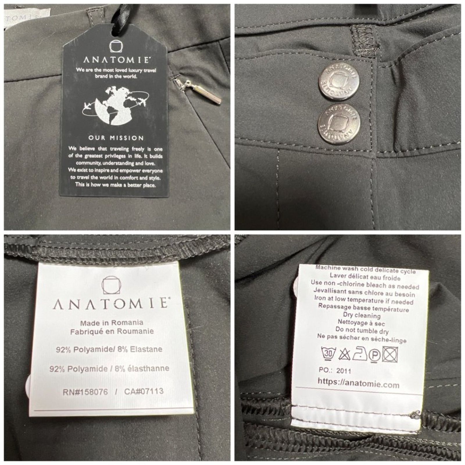 Other Anatomie Luisa 5-Pocket Skinny Pant SIZE L Gray Travel NWT Size 33" - 6 Thumbnail
