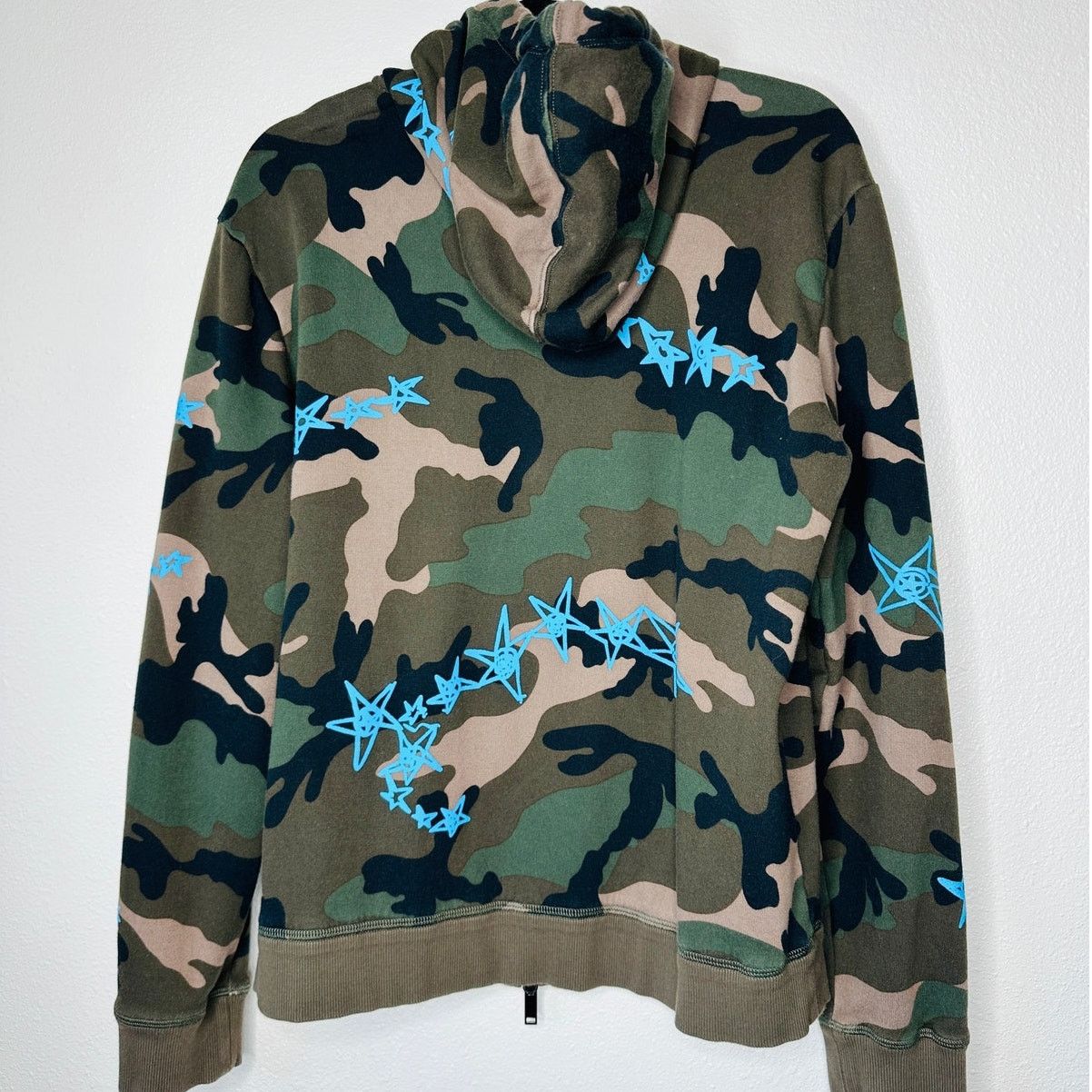 Valentino Valentino Army Green Camo Print Blue Stars Front Zip Hoodie Size US S / EU 44-46 / 1 - 2 Thumbnail