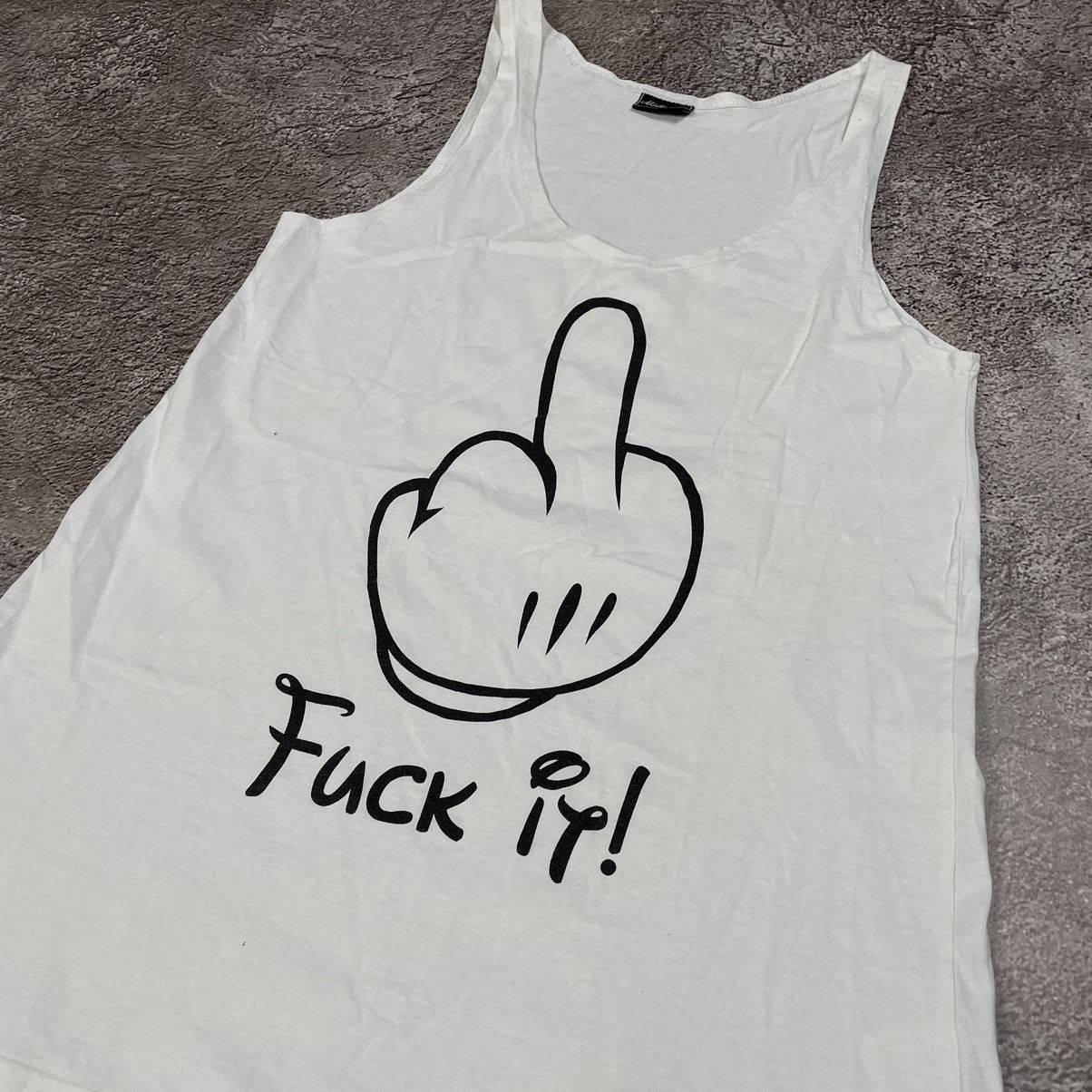 Vintage Vintage Y2K Graphic Tee Slogan Middle Finger Punk Streetwear Size US S / EU 44-46 / 1 - 4 Thumbnail