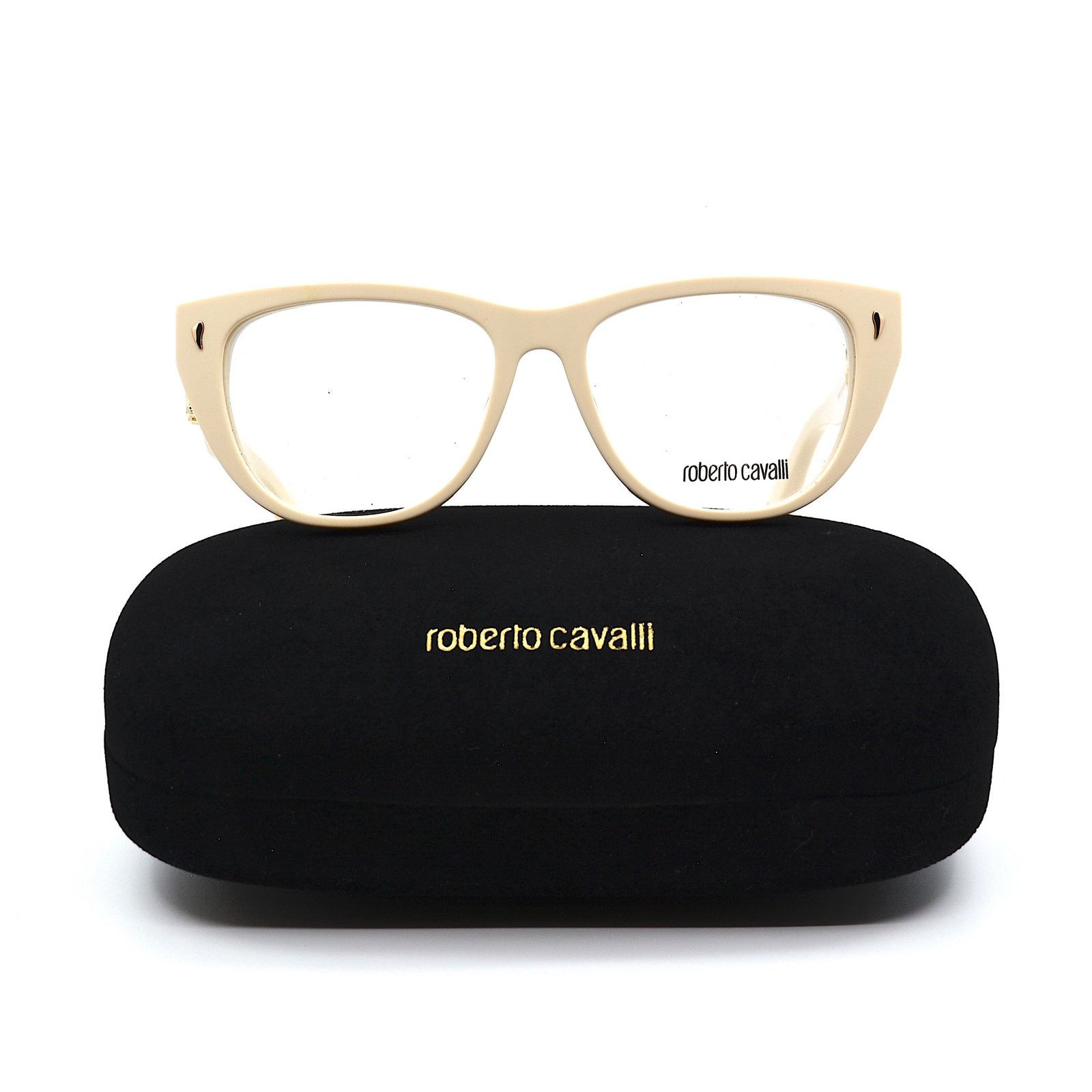 Roberto Cavalli NEW ROBERTO CAVALLI VRC045 09X7 IVORY EYEGLASSES FRAME Size ONE SIZE - 6 Thumbnail