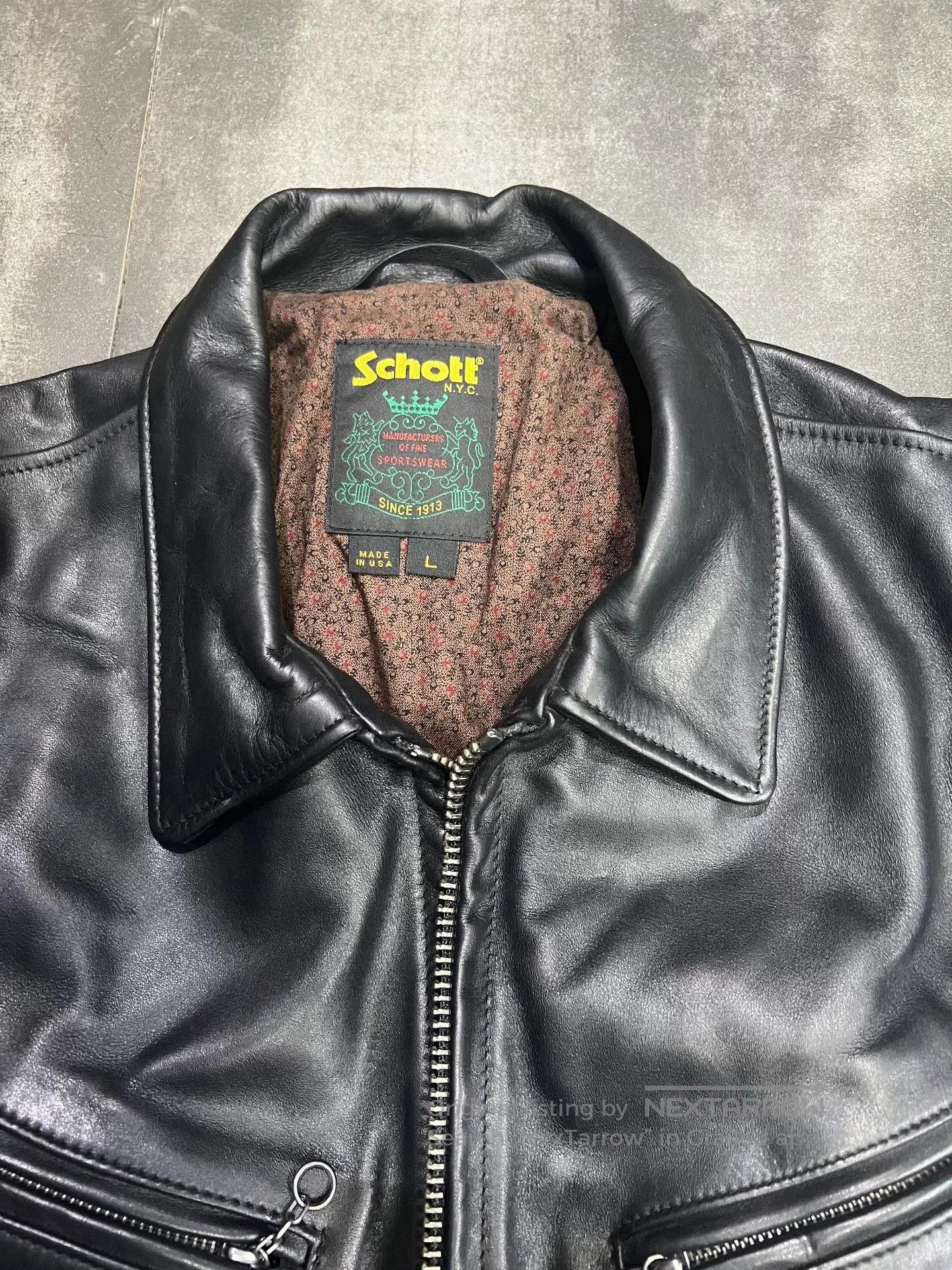 Schott SchottNYC James Lapel Leather Jacket. Size US L / EU 52-54 / 3 - 2 Thumbnail