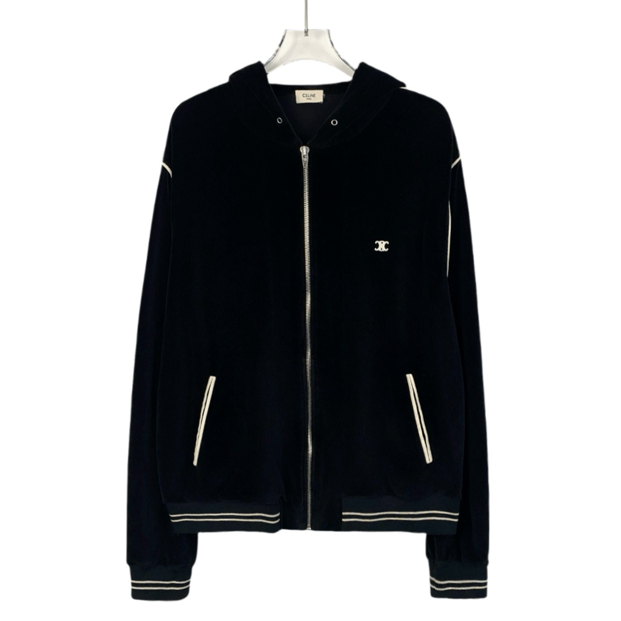 Celine Celine Zip Hoodie Black | Grailed
