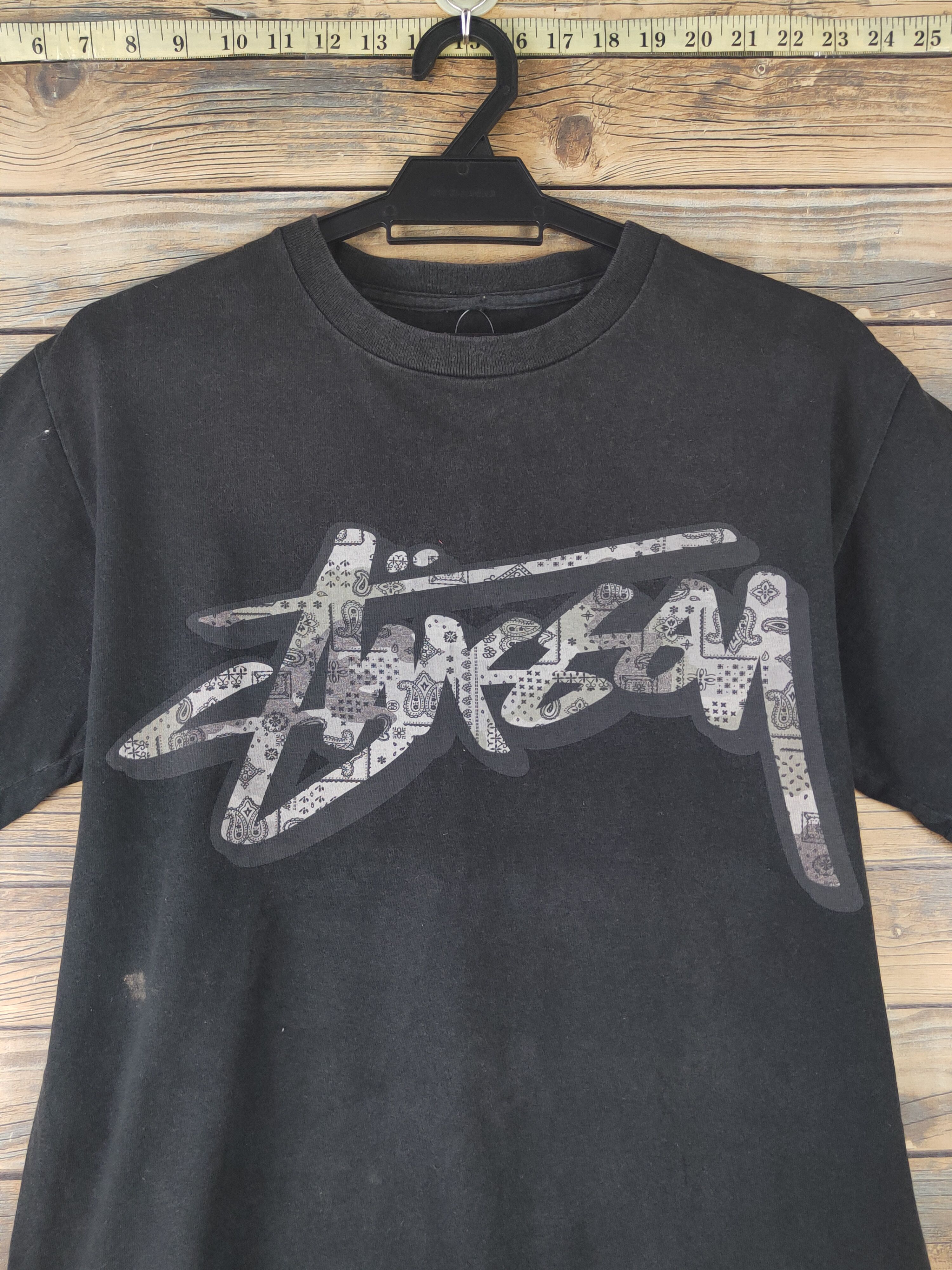 Stussy DL Stussy Black Faded vintage Short Sleeve T-shirt #1629 Size US M / EU 48-50 / 2 - 2 Thumbnail