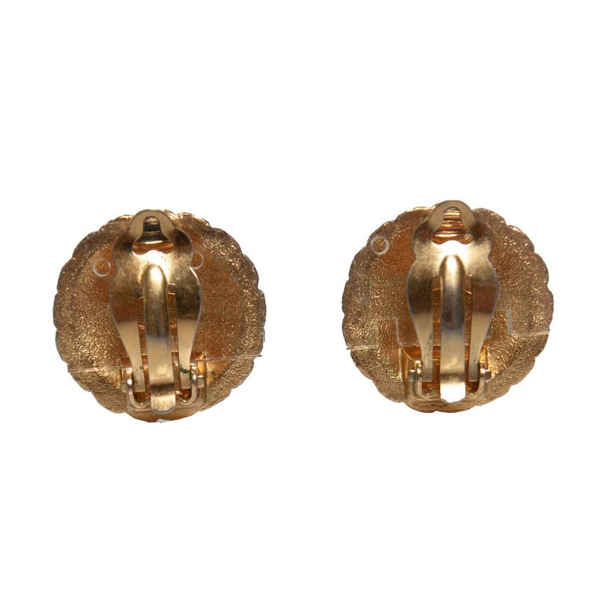 Chanel Chanel, 97P round coco mark earrings 24k plated Size ONE SIZE - 2 Thumbnail