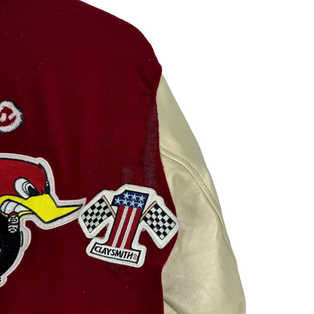 Sports Specialties ☀️CLAYSMITH MOONEYES FW2006 COWHIDE LEATHER VARSITY JACKET Size US L / EU 52-54 / 3 - 9 Thumbnail