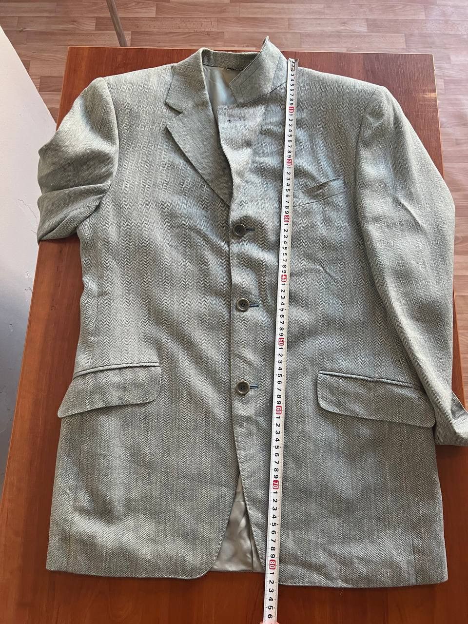 Celine 80/90’s CELINE HOMME RARE GREY MENS LINEN BLAZER JACKET 48 Size US L / EU 52-54 / 3 - 18 Thumbnail