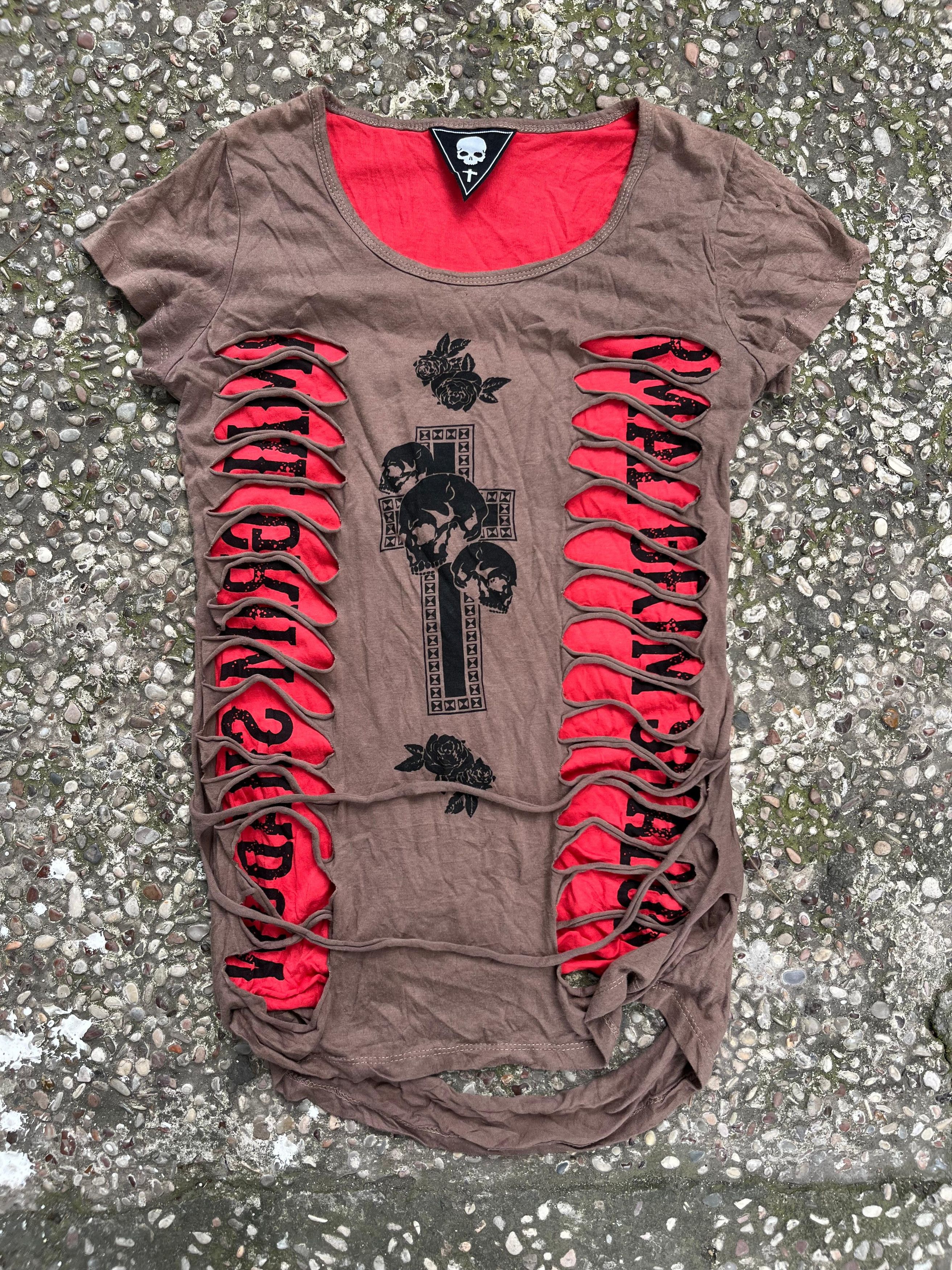 If Six Was Nine × Japanese Brand × Le Grande Bleu (L.G.B.) 666 Satanic Skull Cross Gothic Bodysuit Size M / US 6-8 / IT 42-44 - 1 Thumbnail