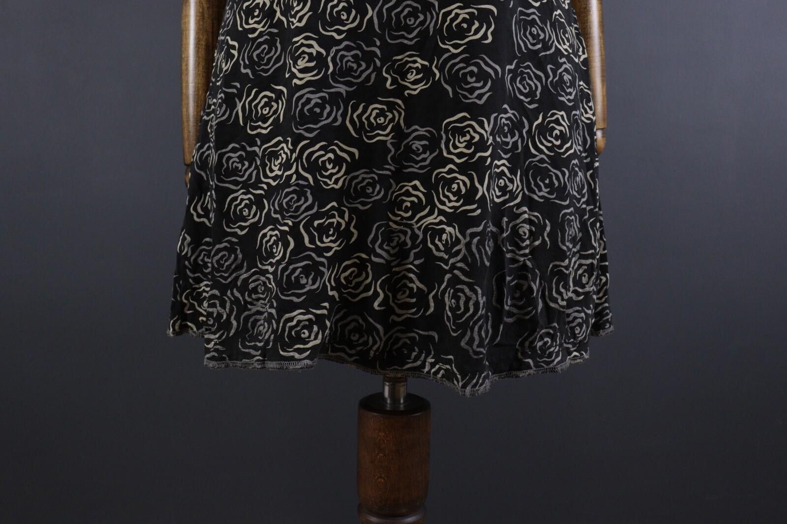 Designer Deerberg by Oska Black Floral Summer Blouson Dress Size L Size L / US 10 / IT 46 - 3 Thumbnail