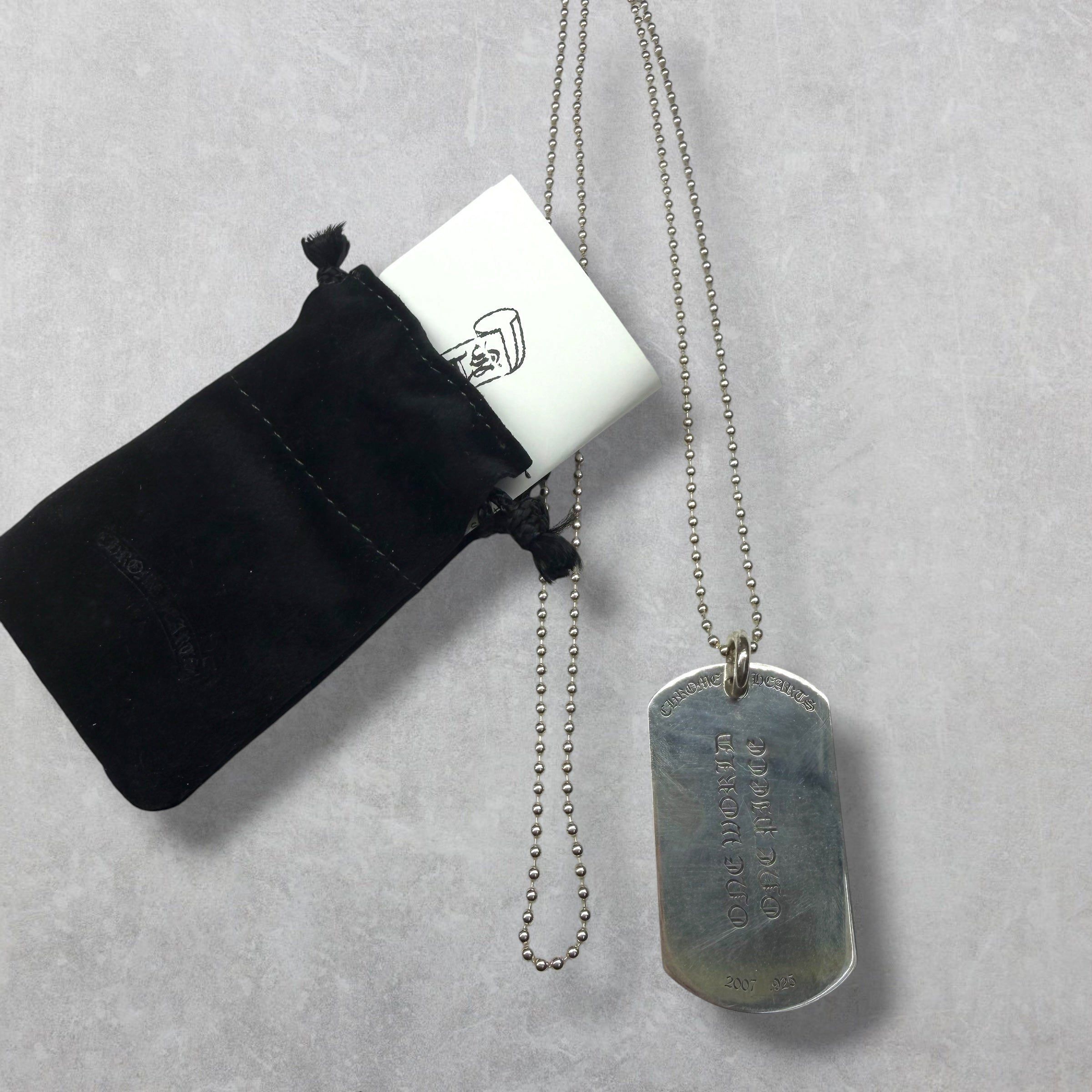 Chrome Hearts Chrome Hearts RS 3 Cross Dog Tag w/ Ball Chain Size ONE SIZE - 4 Thumbnail