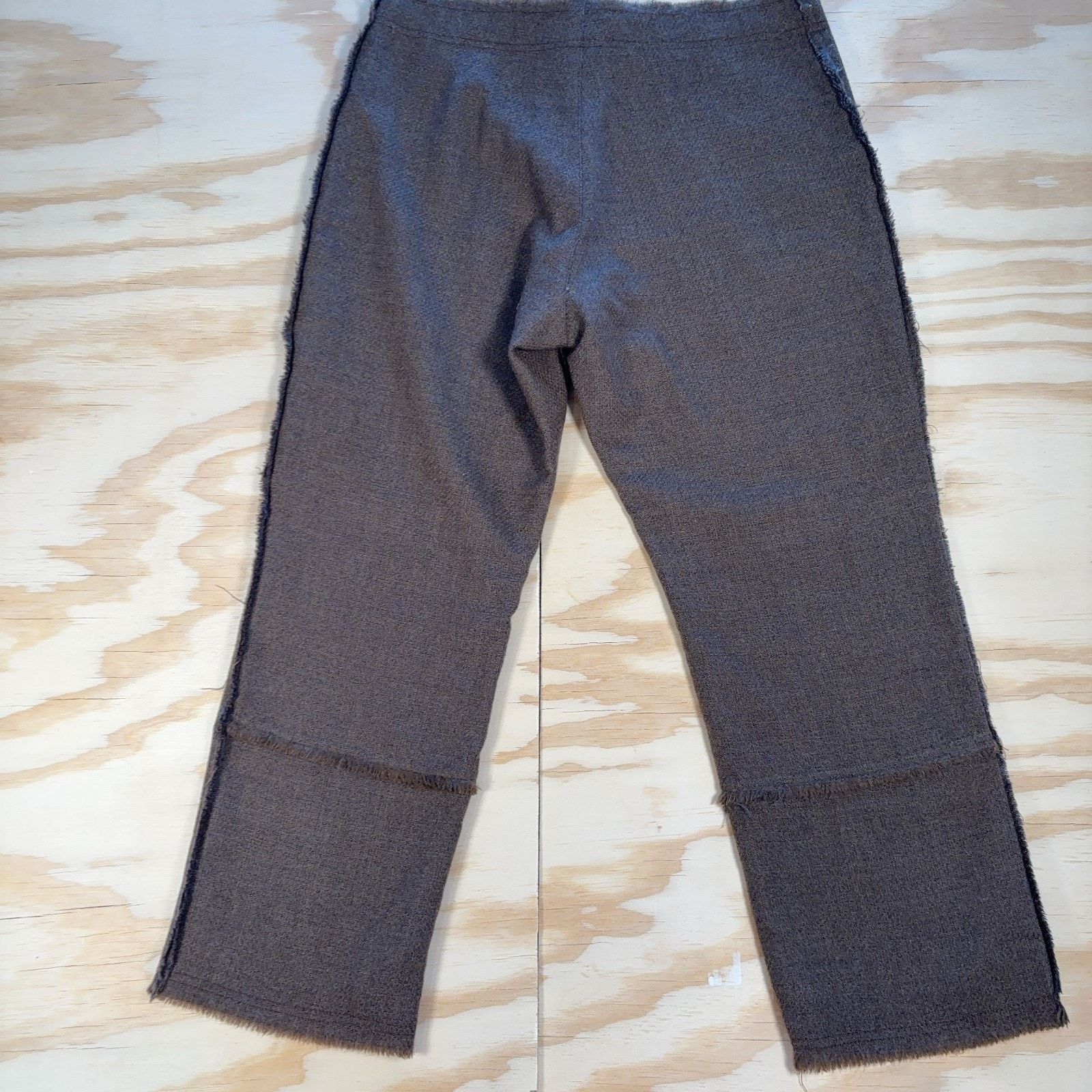 Other Rutzou Wool Fringe Pants Womens EU 40 Brown Tweed Cropped Size 30" / US 8 / IT 44 - 11 Thumbnail