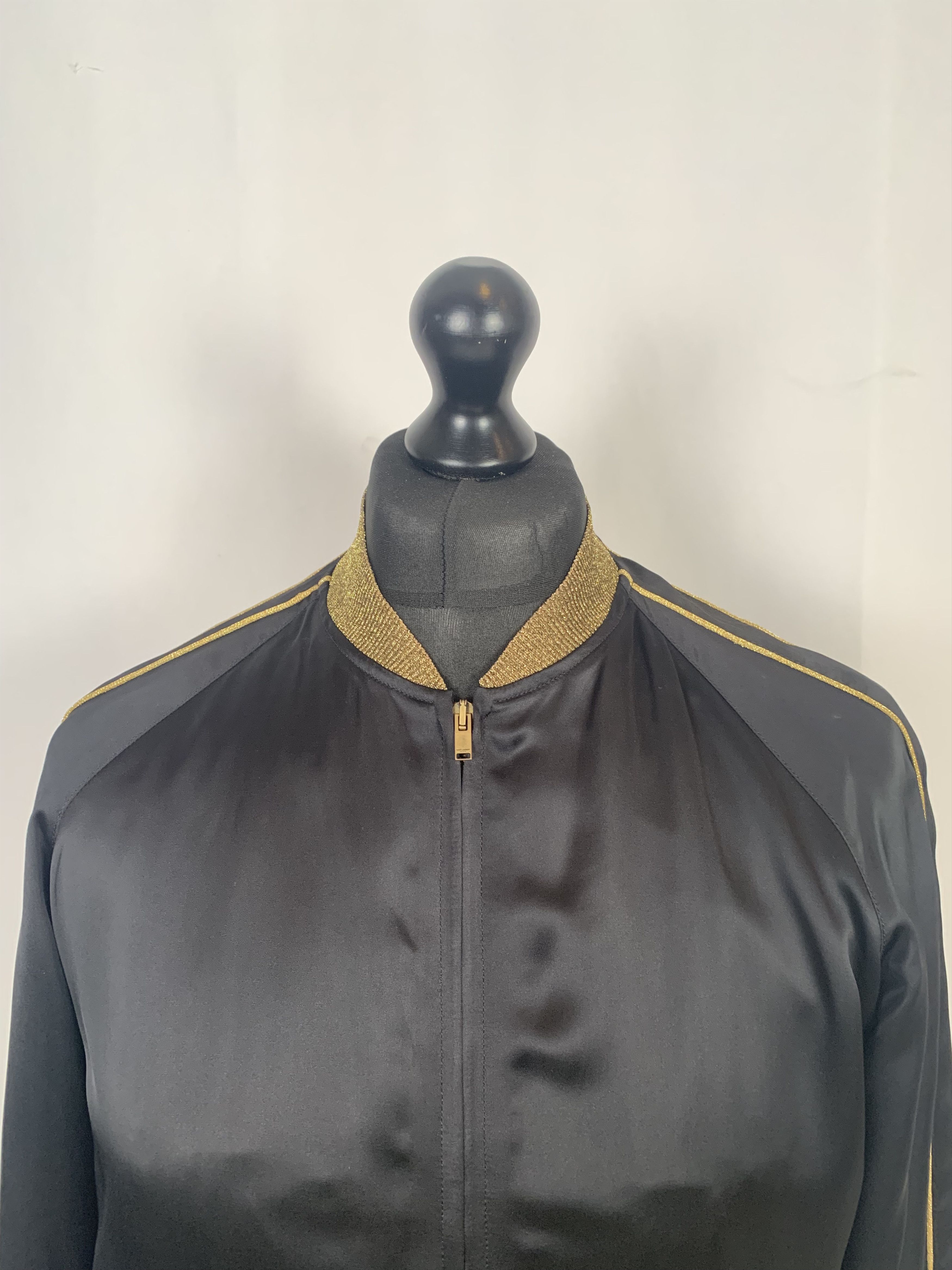 Saint Laurent Paris Black & Gold Saint Laurent Bomber Size US XL / EU 56 / 4 - 5 Thumbnail