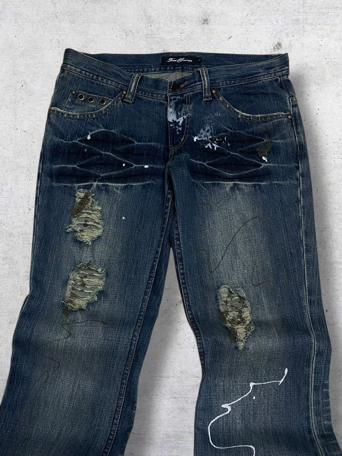 Tornado Mart OG JAPAN SPLASH FLARED AESTHETIC ROOT THREE 90S DESIGNER Size US 32 / EU 48 - 7 Thumbnail