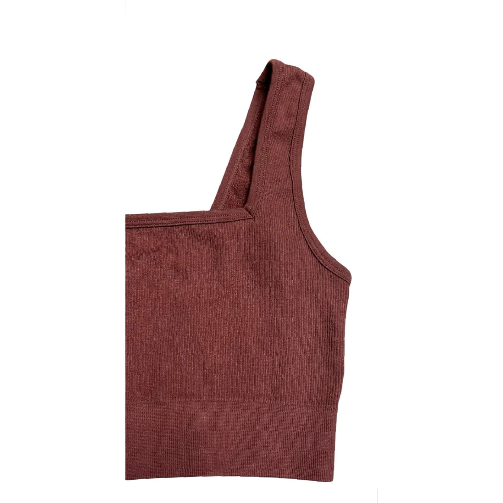 Fabletics Fabletics Bra Brown Women's Size S Low Impact Seamless Strappy Pullover Wireless Athletic Sports Bra Size ONE SIZE - 4 Thumbnail