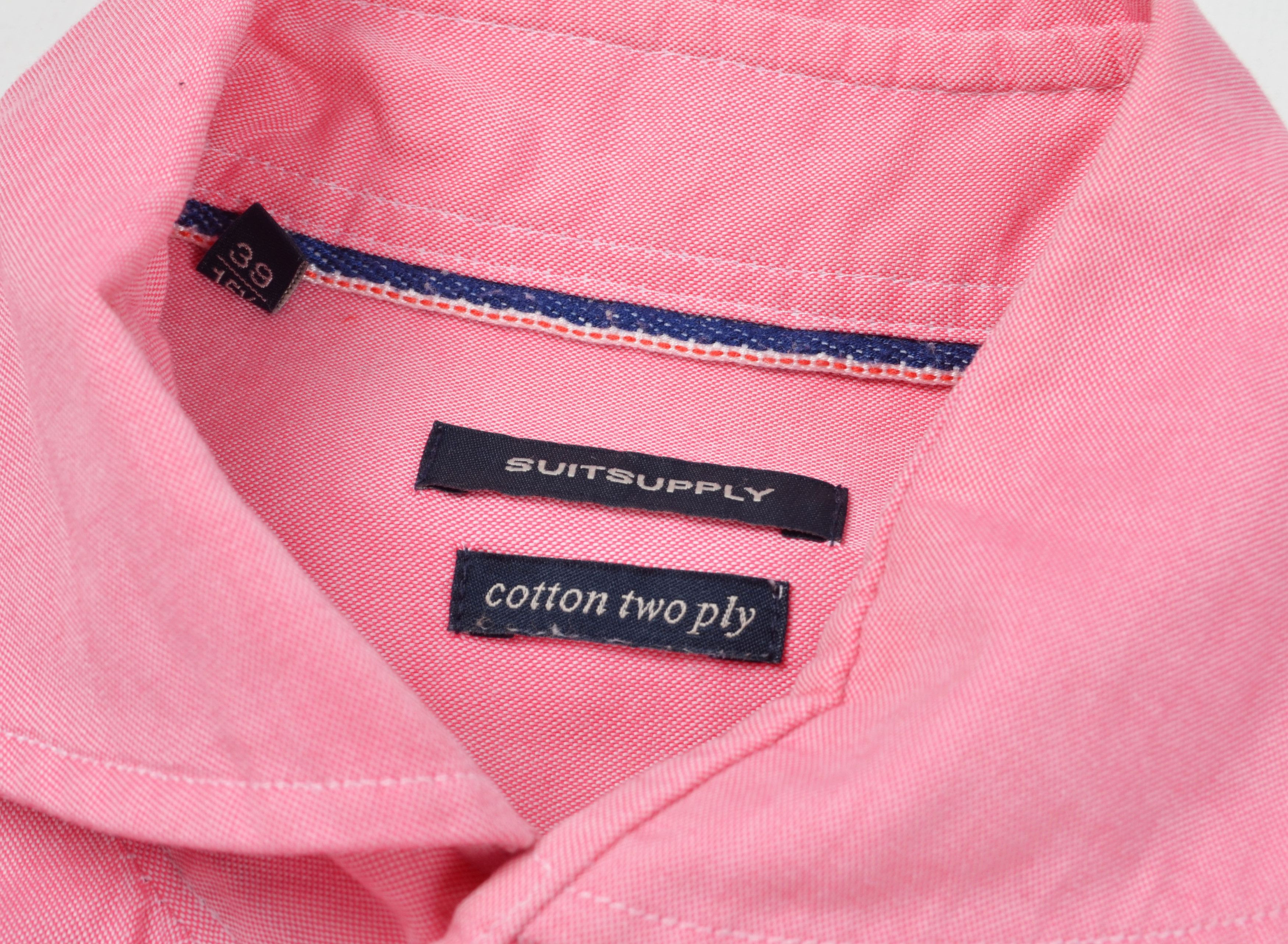 Suitsupply Suitsupply Pure Cotton Long Sleeve Pink Button Down Shirt Size US M / EU 48-50 / 2 - 4 Thumbnail