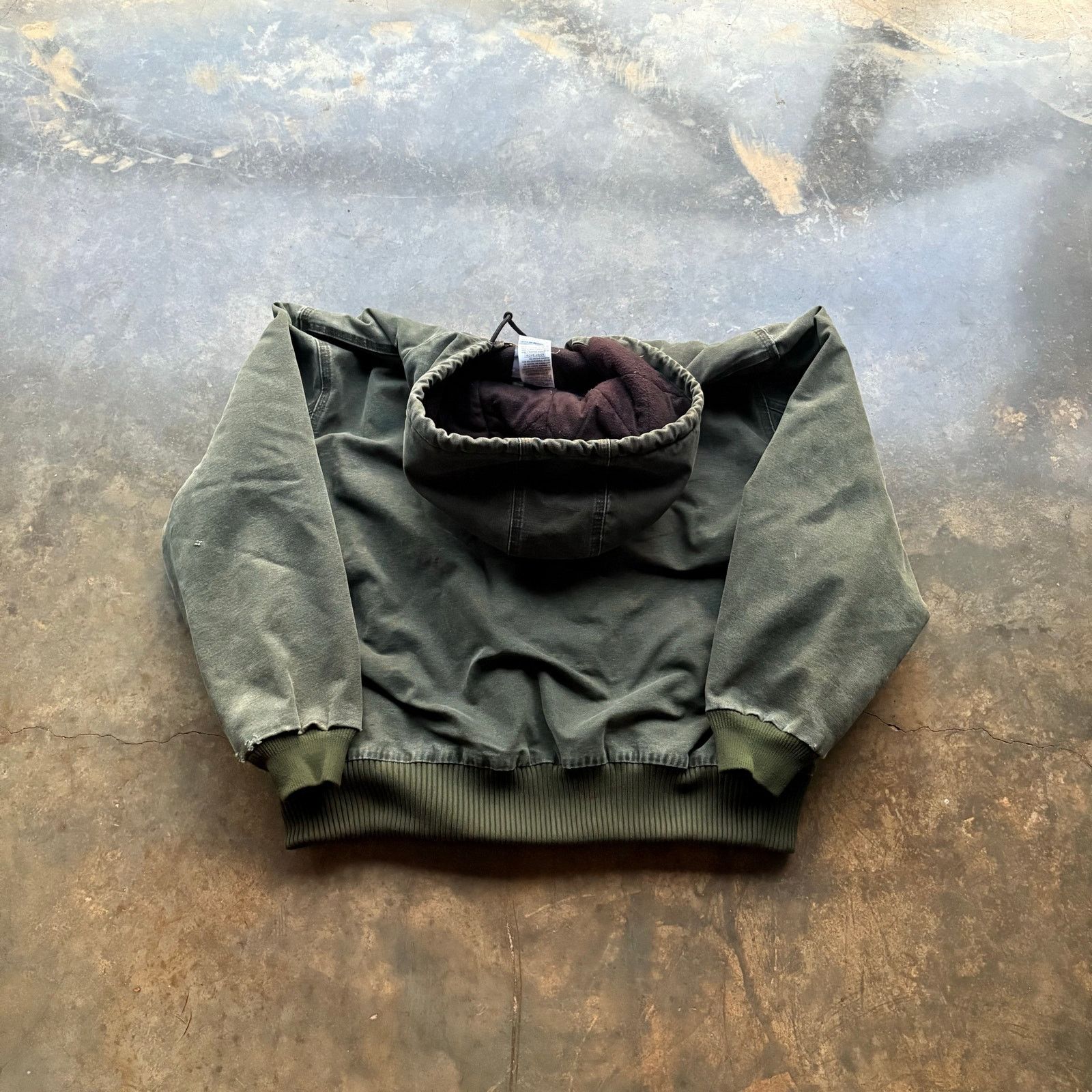 Carhartt × Vintage Crazy Vintage Moss Green Carhartt Hooded Work Jacket Size XL Size US XL / EU 56 / 4 - 4 Thumbnail