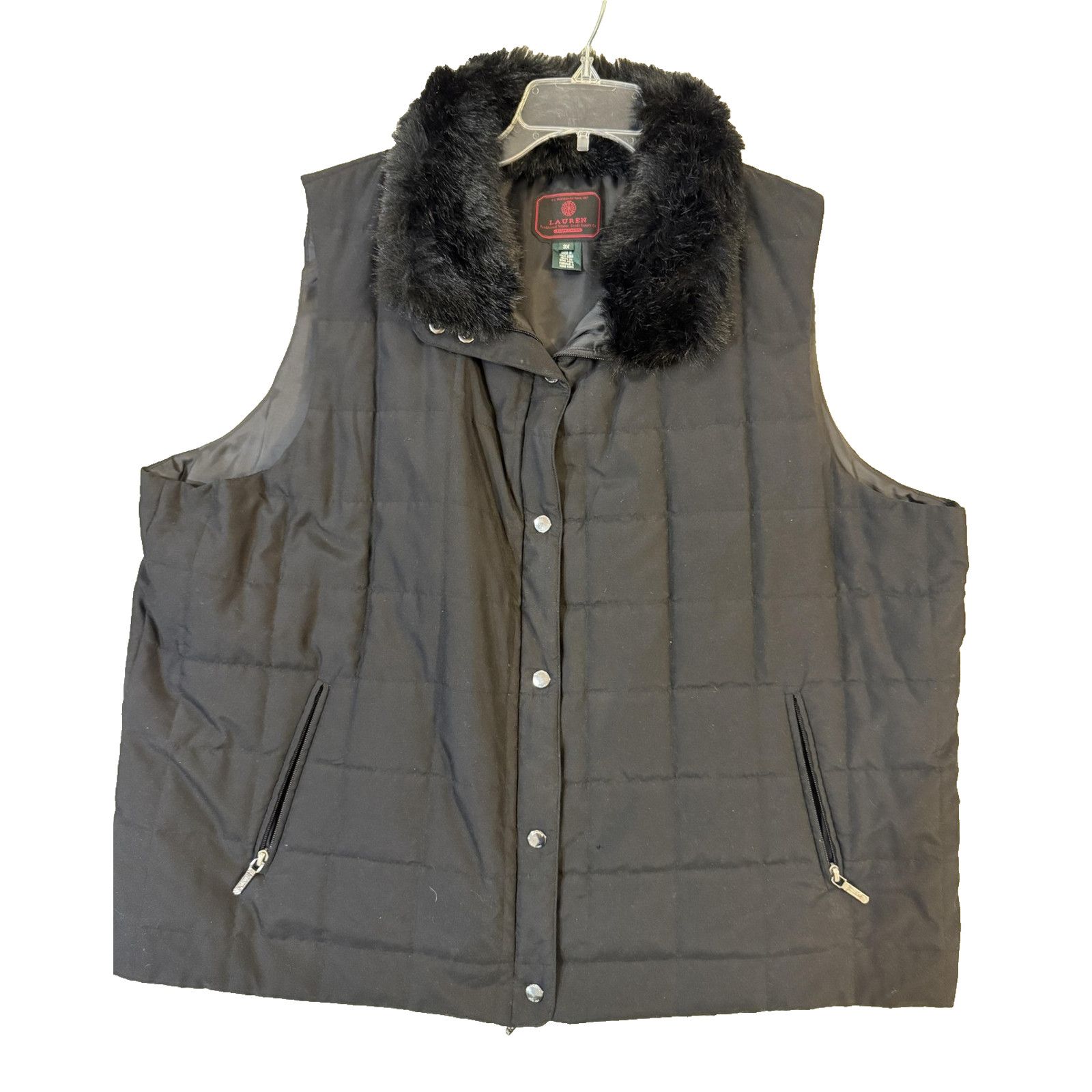 Lauren Ralph Lauren Lauren by Ralph Lauren BLACK LABEL Vest Womens 3X Faux Fur Size 3XL / US 20-22 - 1 Thumbnail