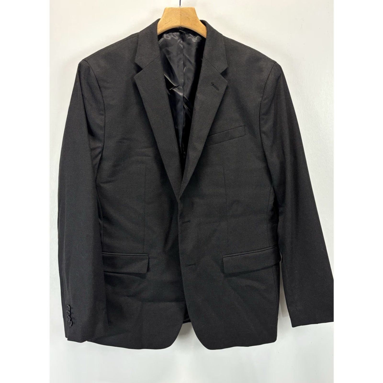 Banana Republic Banana Republic Slim Fit Blazer Jacket Sz 42R Mens Black Charcoal Size 42R - 4 Thumbnail