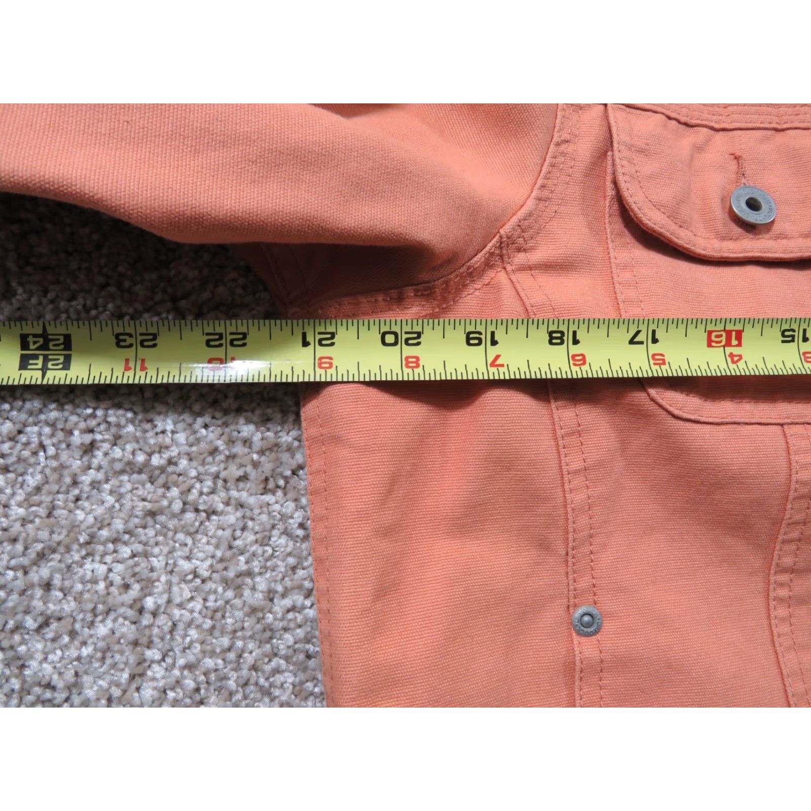 Vintage VINTAGE DRI DUCK For Her Jacket Women’s M Light Orange Canvas Button Front Casual Mid-Length 100% Cotton Lining 100% Cotton Size M / US 6-8 / IT 42-44 - 5 Thumbnail