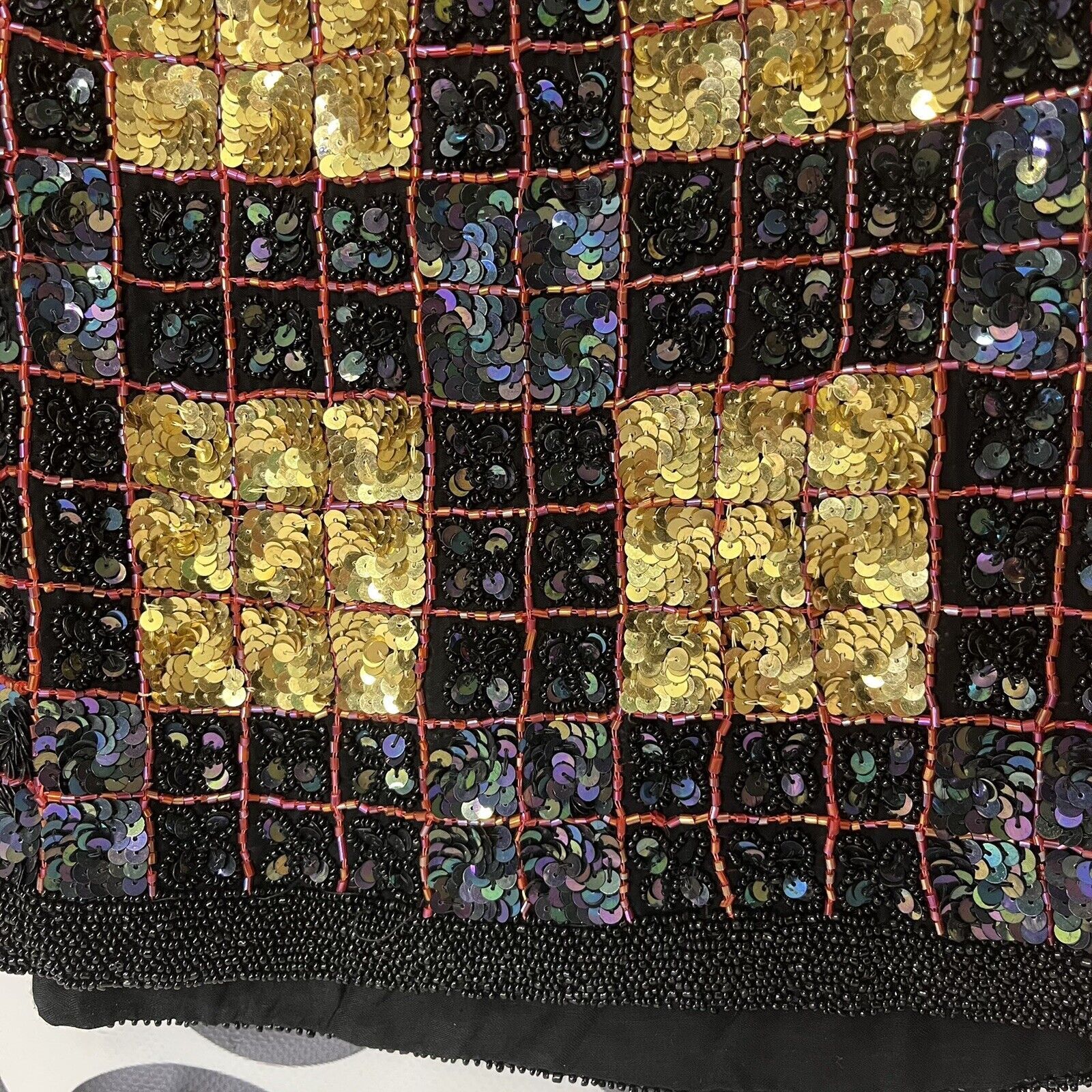 Other Vintage Jean For Joseph Le Bon Sequin Beaded Skirt Size 30" / US 8 / IT 44 - 2 Thumbnail