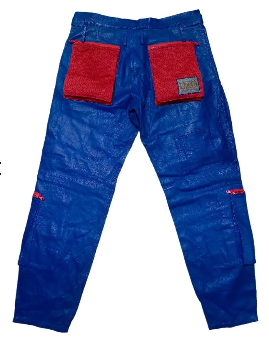 Dolce & Gabbana D&G Archive Genuine Leather Riders cargo pants Size US 34 / EU 50 - 3 Thumbnail