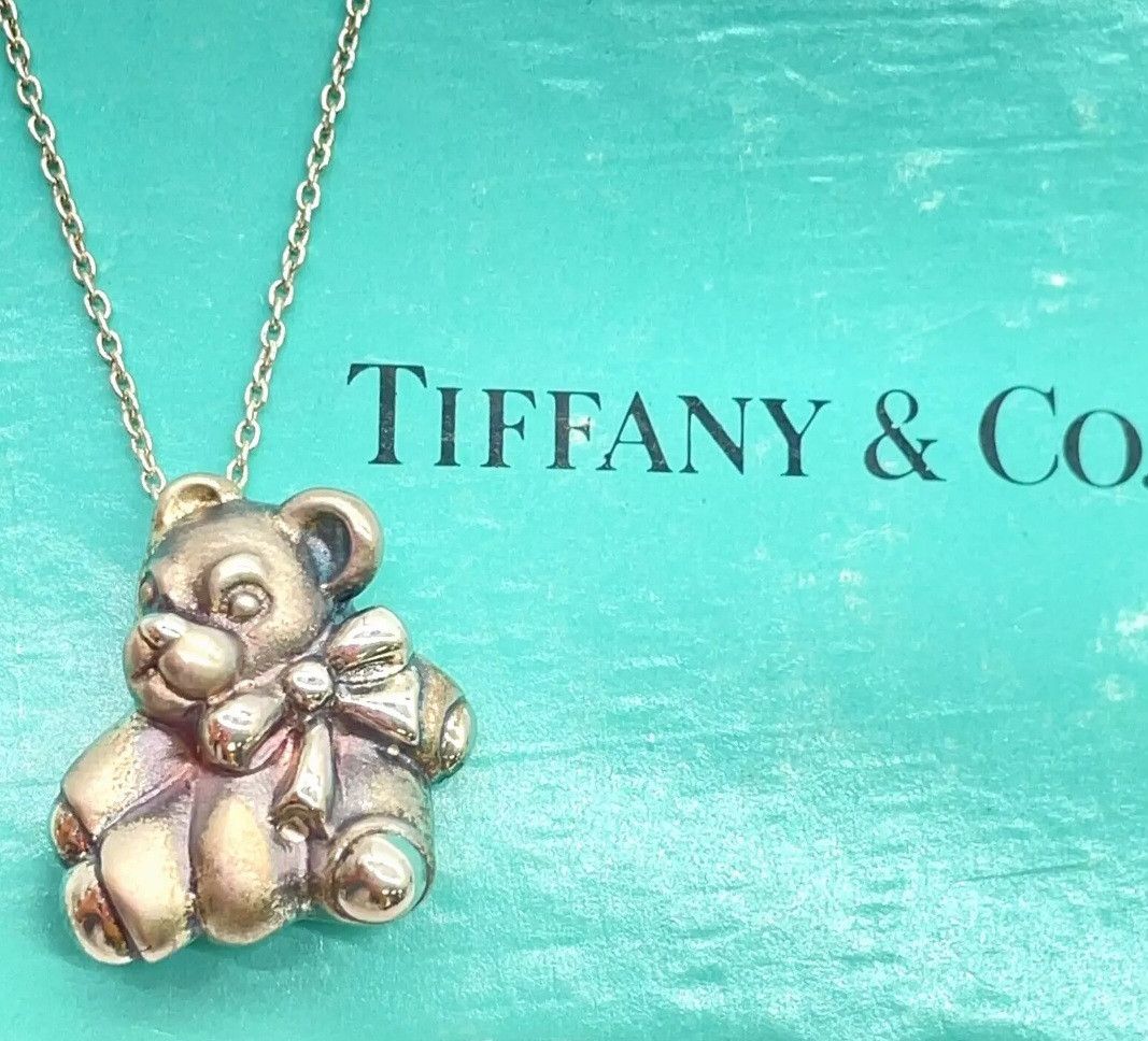 Tiffany & Co. Tiffany & Co. Teddy Bear Pendant Sterling Silver Necklace Size ONE SIZE - 2 Thumbnail