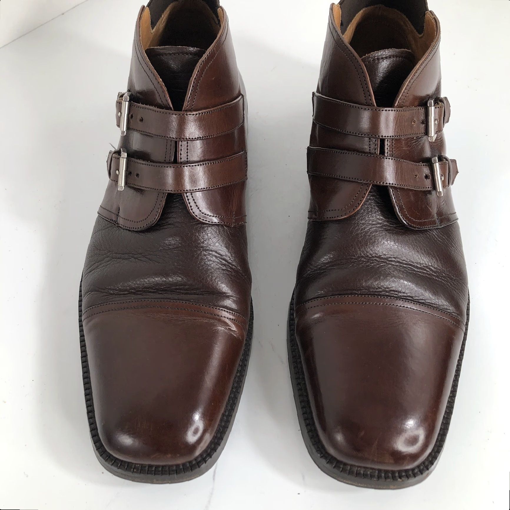 Mezlan MEZLAN FERRARA Buckle Monk Straps Boots Leather Brown 11M Mens Chukka Spain Size US 11 / EU 44 - 2 Thumbnail