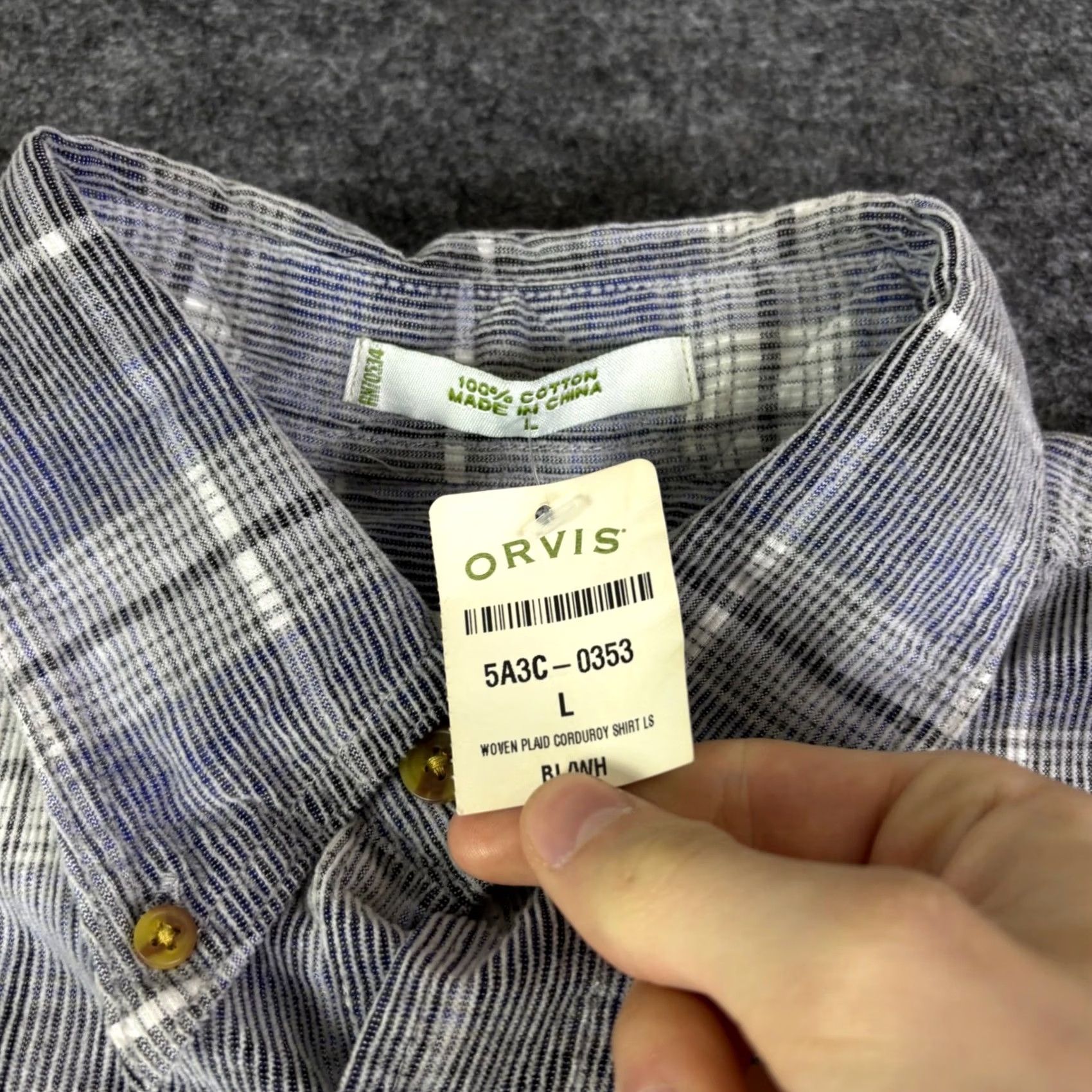 Orvis Orvis Mens Blue Plaid Corduroy Button-Down Shirt Long Sleeve L 5A3C-0353 New Size US L / EU 52-54 / 3 - 3 Thumbnail
