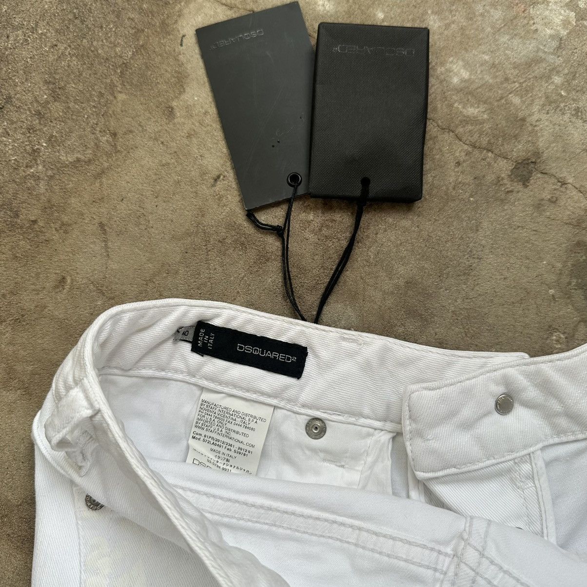Dsquared2 × Vintage Y2K Dsquared2 distressed painted flared archive denim jeans Size 27" / US 4 / IT 40 - 10 Thumbnail