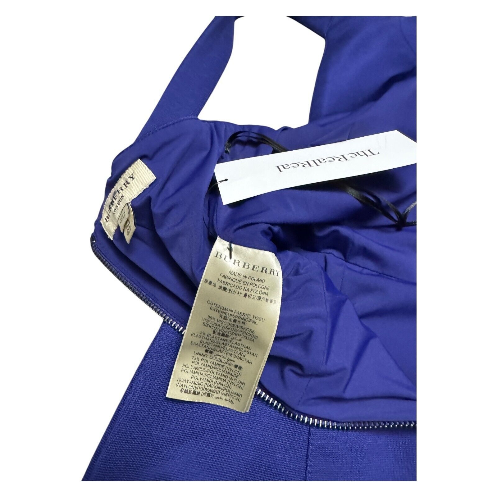 Burberry STUNNING Burberry London Blue Sleeveless Business Dress Size S / US 4 / IT 40 - 5 Thumbnail