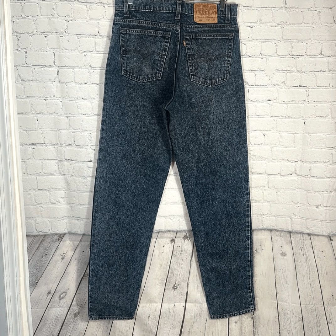 Levi's VINTAGE Levi’s 550 Relaxed Jeans Men 34x34 Stone Blue 90s Size US 34 / EU 50 - 6 Thumbnail