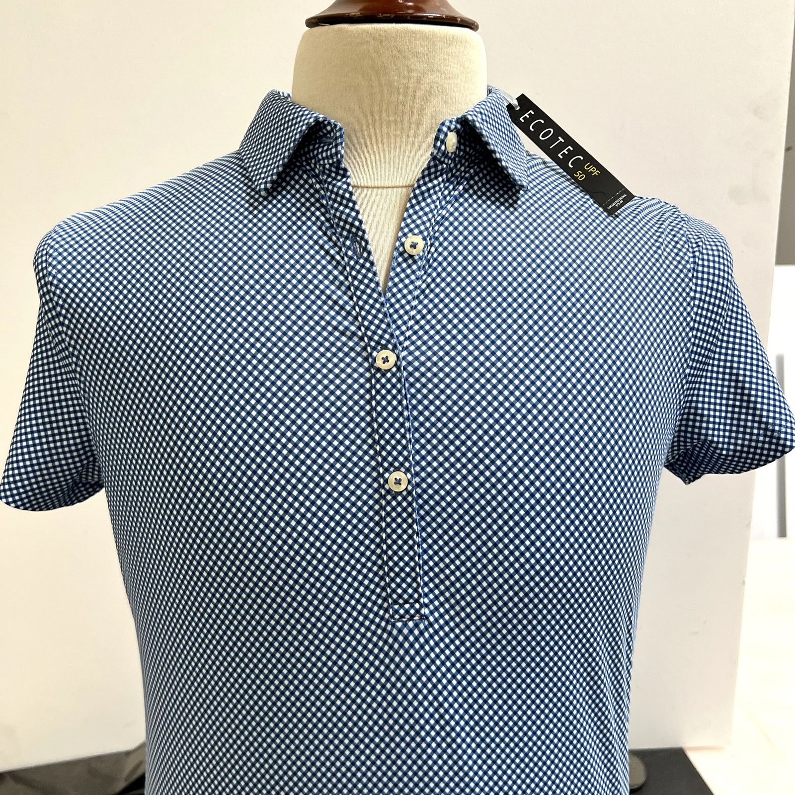 Other Full Turn EcoTec Golf Polo Houndstooth Geo Lisle Mens M NWT Size US M / EU 48-50 / 2 - 1 Thumbnail