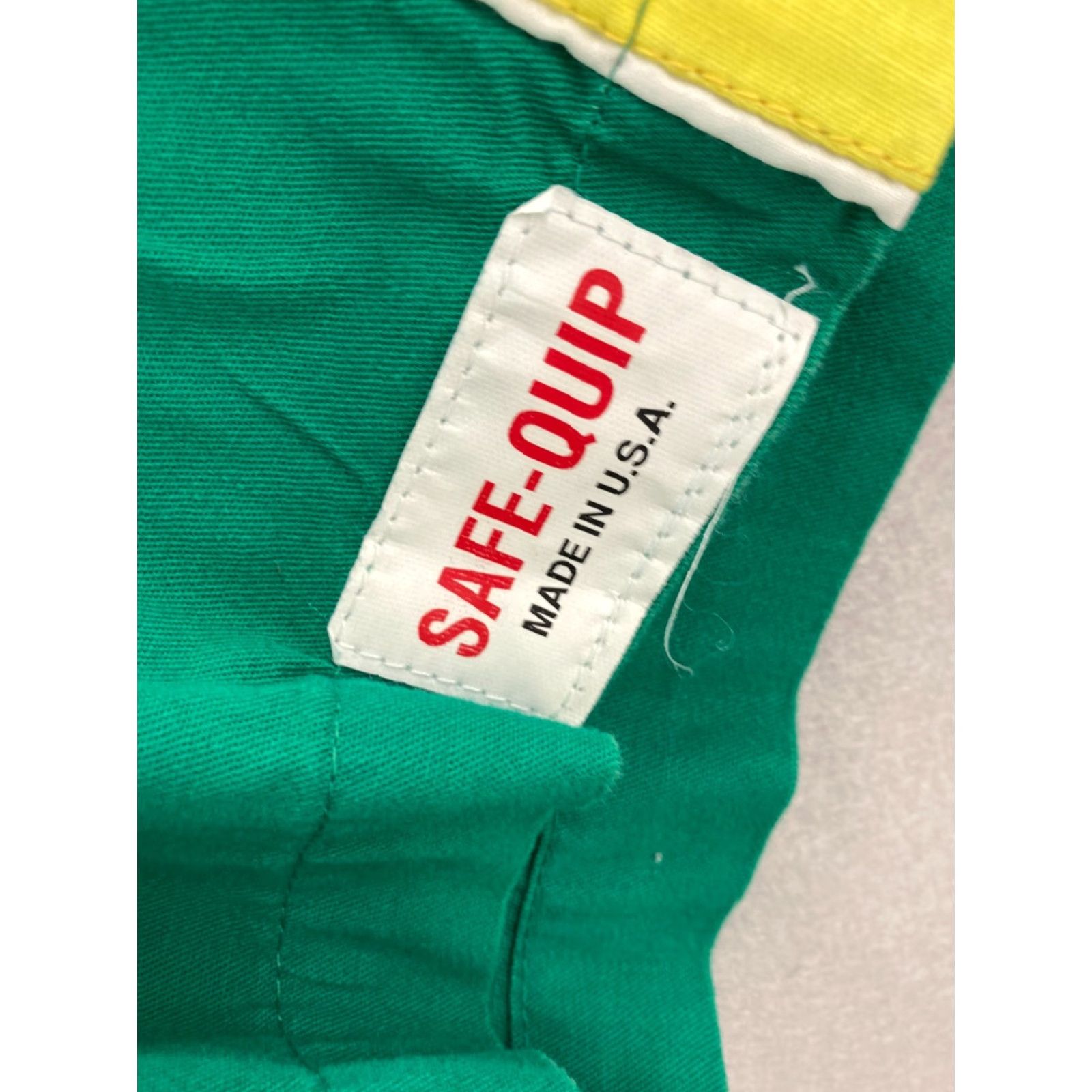 Vintage VINTAGE Safe Quip Shirt Mens XL Gren Yellow Short Sleeve Racing Mechanic 70s Size US XL / EU 56 / 4 - 6 Thumbnail