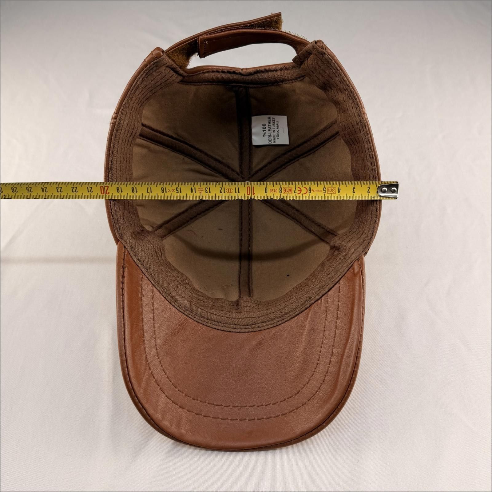 Other NEW Brown Leather Baseball Cap - Premium Hat 087 Size ONE SIZE - 7 Thumbnail