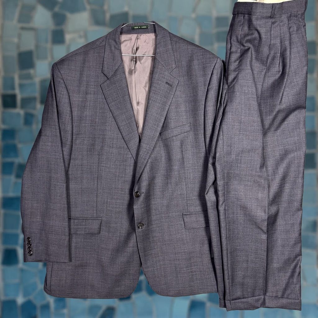 Ralph Lauren Ralph Lauren Suit Men 52R 38x26 2 Piece Set Glen Check 100% Pure New Wool Size 52R - 1 Thumbnail