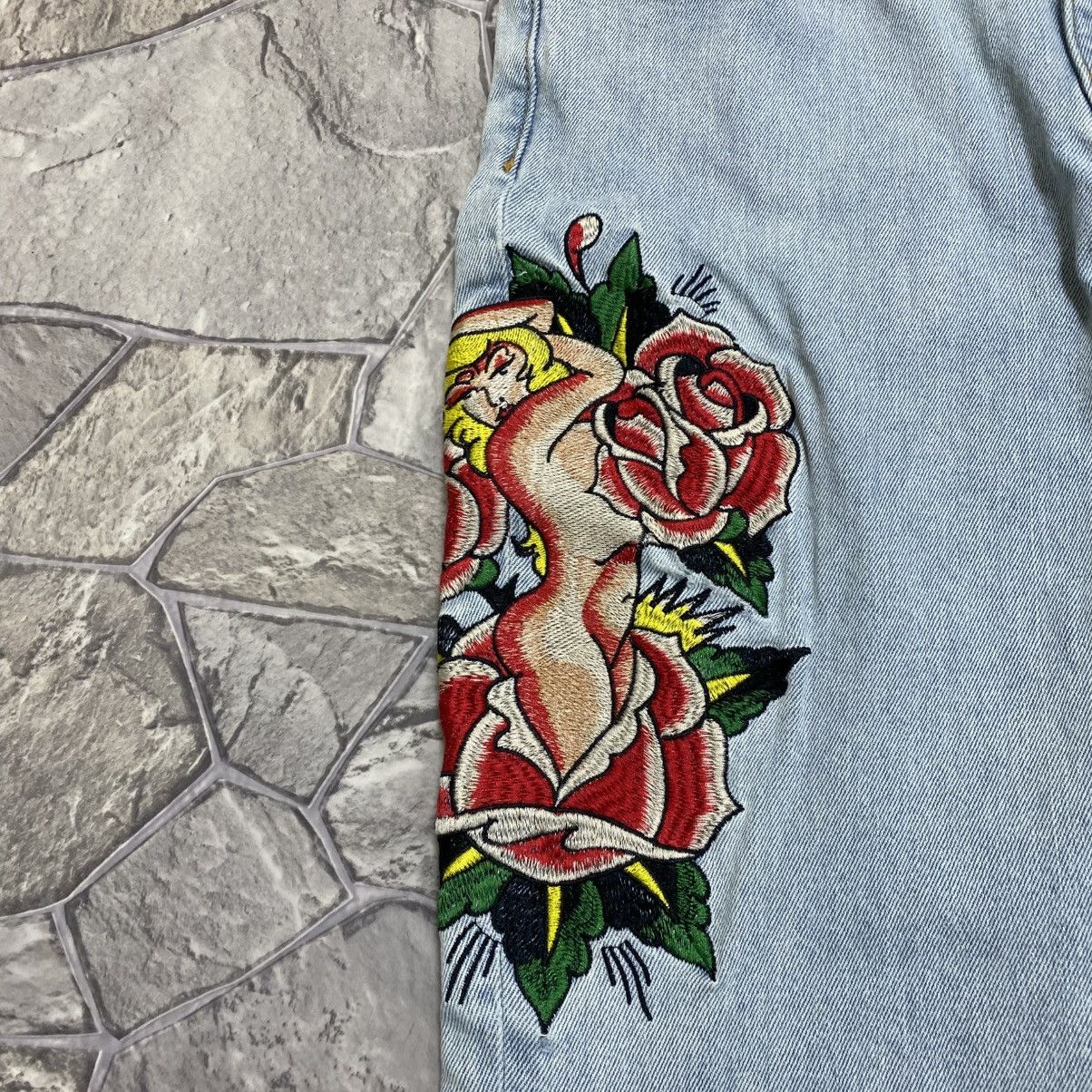 Ed Hardy Vintage Ed Hardy Flared Jeans y2k Size 31" - 9 Thumbnail