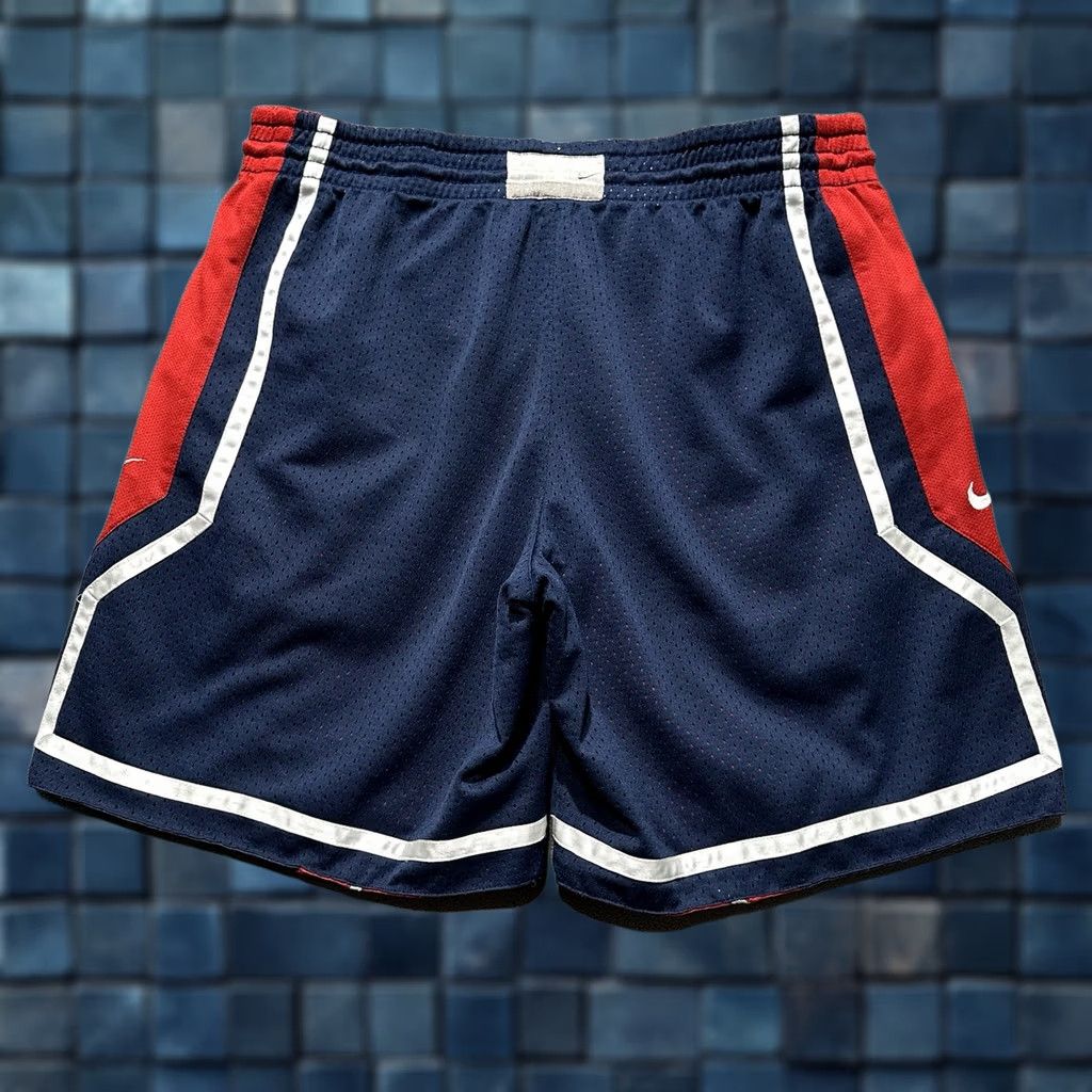 Nike VINTAGE Nike Basketball Shorts Mens L Blue Red White Satin Reversible Y2K 90s Baggy Athletic 90s Mens Size US 33 - 1 Thumbnail