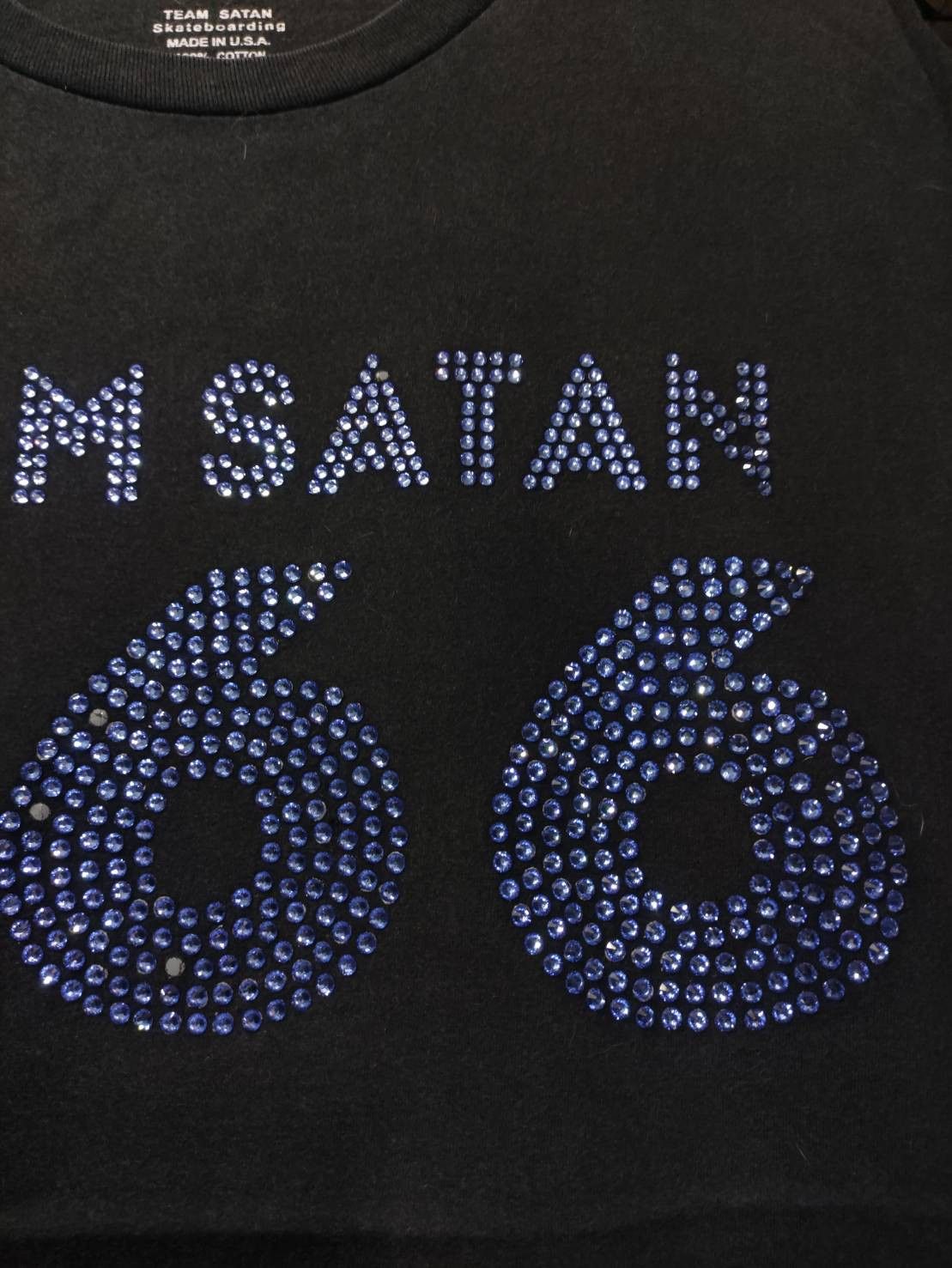 Joy Divizn Team Satan 666 Skateboarding Rhinestone Logo Joy Divizn Ian Size US L / EU 52-54 / 3 - 4 Thumbnail