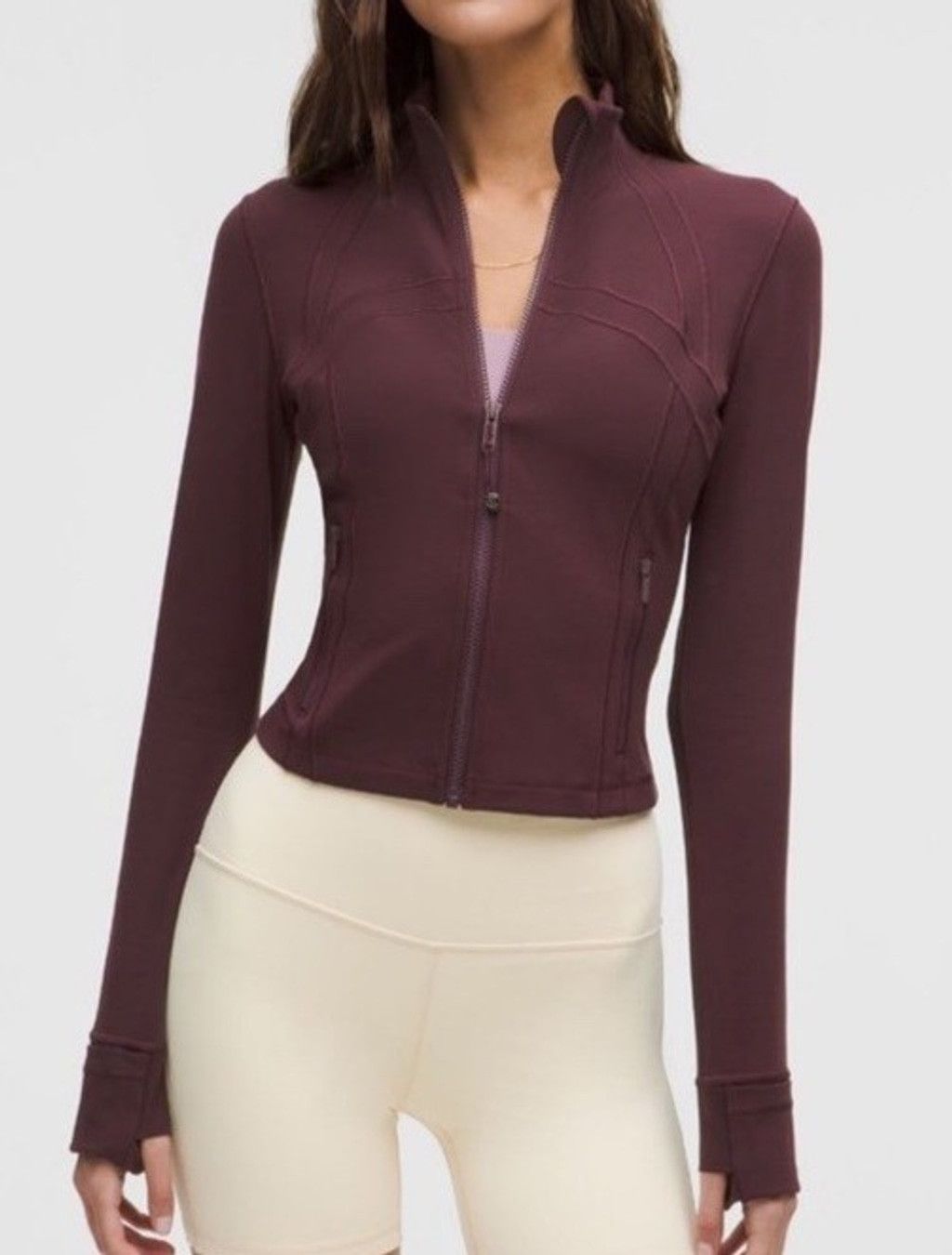 Lululemon LULULEMON DEFINE CROPPED JACKET NULU GOODNIGHT PLUM SIZE 2 Size XS / US 0-2 / IT 36-38 - 8 Thumbnail