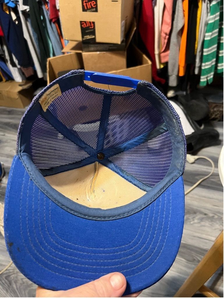 Pepsi Men's Pepsi Vintage Blue Trucker Hat One Size Red White Logo Size ONE SIZE - 5 Thumbnail