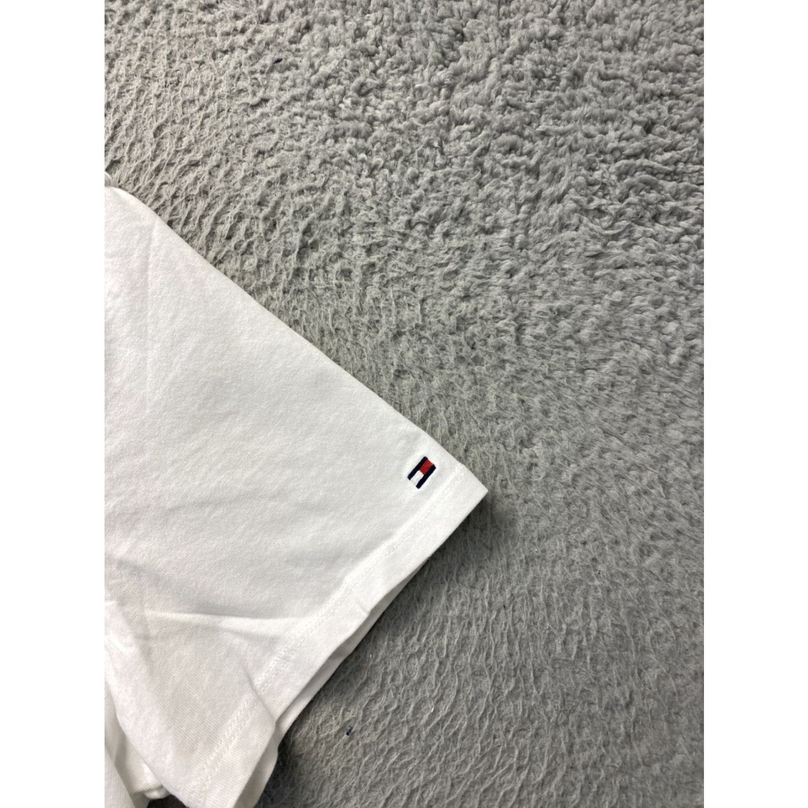 Tommy Hilfiger Tommy Hilfiger T-Shirt Women's M White Short Sleeve Crew Neck Logo Cotton Casual Modern Size M / US 6-8 / IT 42-44 - 3 Thumbnail