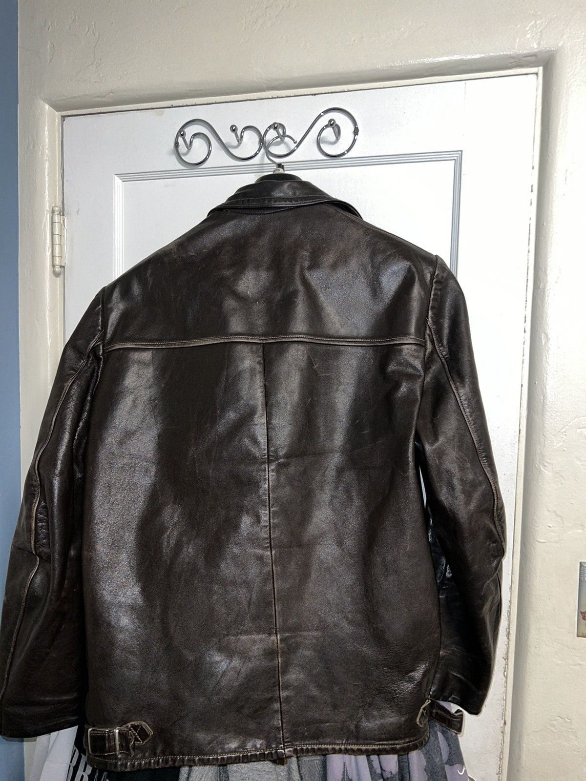 Vintage Cathcart London Archives Horsehide 1940s French Moto Jacket Size US XXL / EU 58 / 5 - 3 Thumbnail