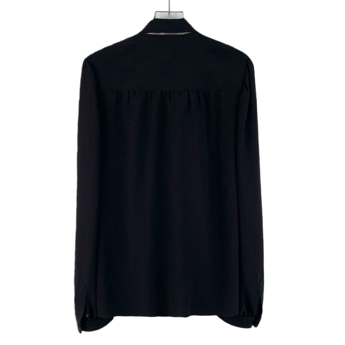 Louis Vuitton Louis Vuitton Black Silk Tie Bow Long Sleeve Shirt K26WX Size XS / US 0-2 / IT 36-38 - 2 Thumbnail