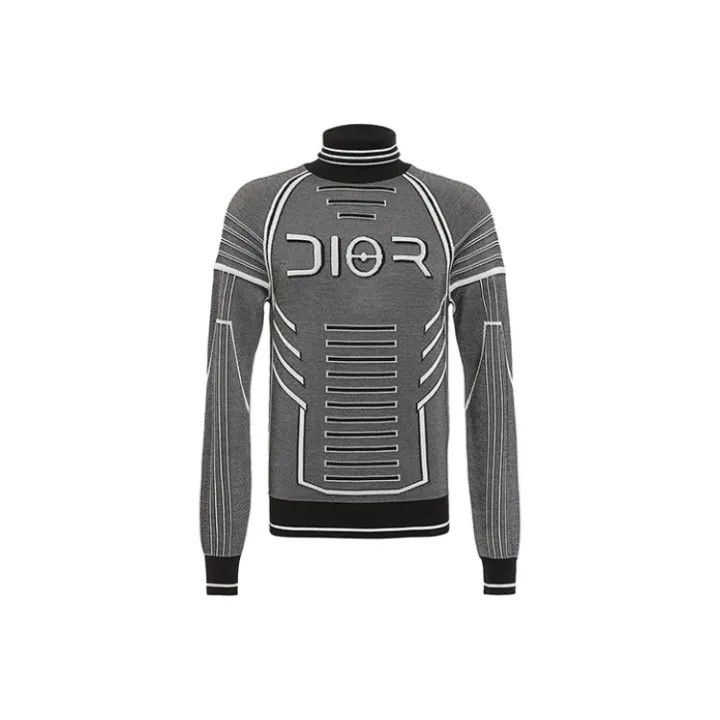 Dior Dior Geometric Logo Wool Blend Turtleneck Sweater 0079 Size US XS / EU 42 / 0 - 1 Thumbnail