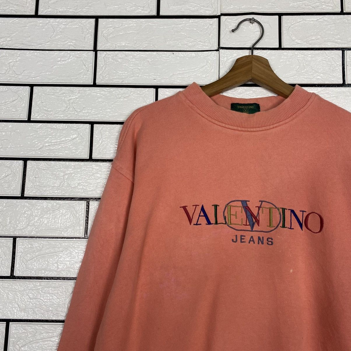 Japanese Brand 📌Vintage Sweatshirt Valentino Jeans Big Logo Embroidery Size US L / EU 52-54 / 3 - 8 Thumbnail