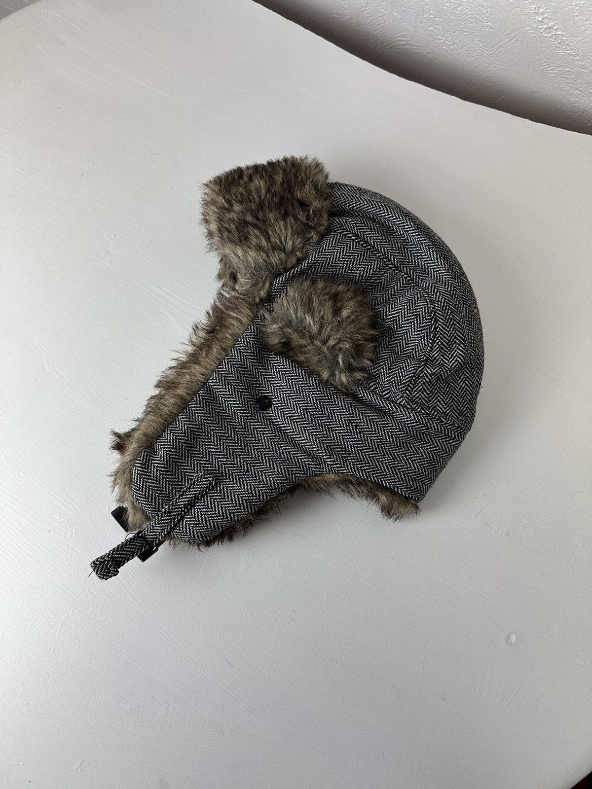 Hysteric Glamour × Vintage Crazy Y2K Mohair Fuzzy Hat Ushanka Punk Huge Size ONE SIZE - 5 Thumbnail