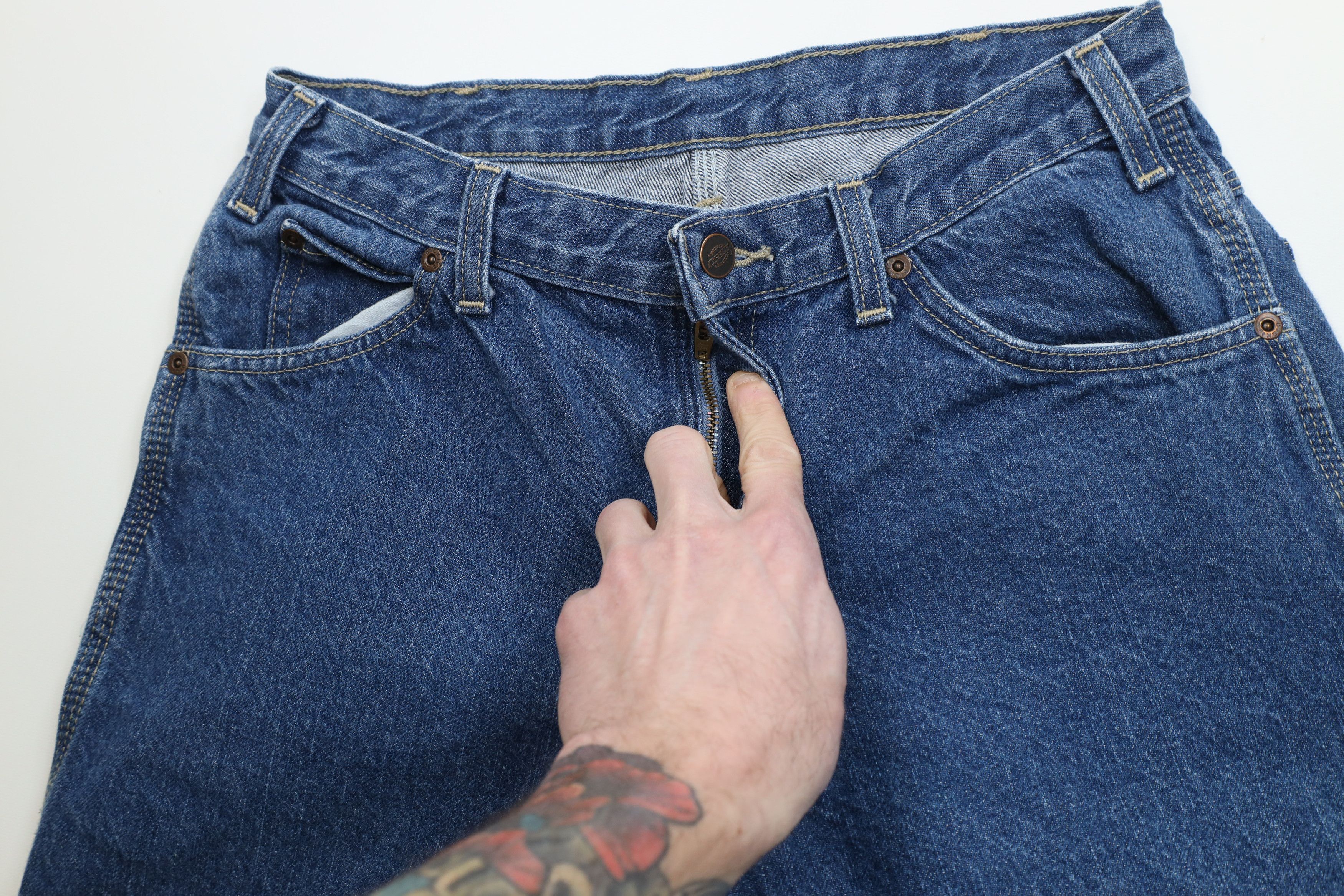 Dickies Vintage Y2K Dickies Wide Leg Dungaree Denim Jeans Size US 32 / EU 48 - 7 Thumbnail