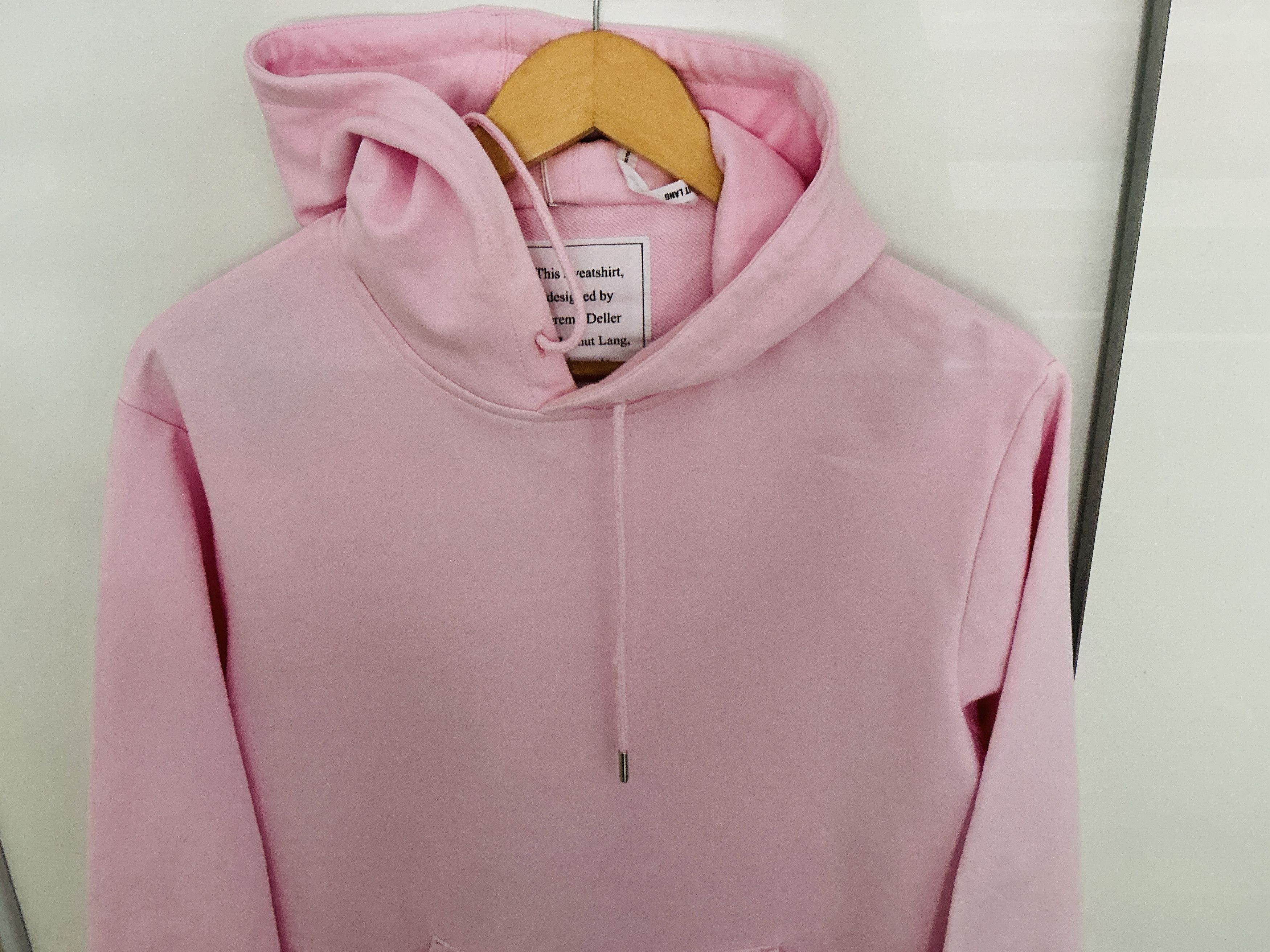 Helmut Lang Helmut Lang x Jeremy Deller Pink Hoodie – Made in Portugal Size US S / EU 44-46 / 1 - 3 Thumbnail