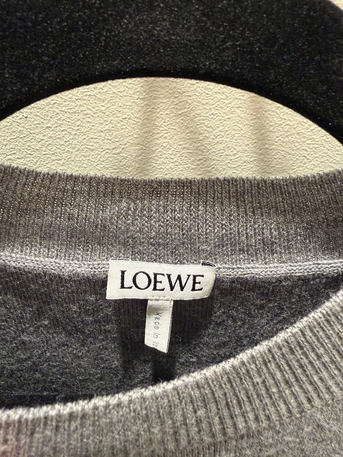 Loewe Loewe Anagram Cropped Wool-Blend Sweater — Grey Size XS / US 0-2 / IT 36-38 - 3 Thumbnail