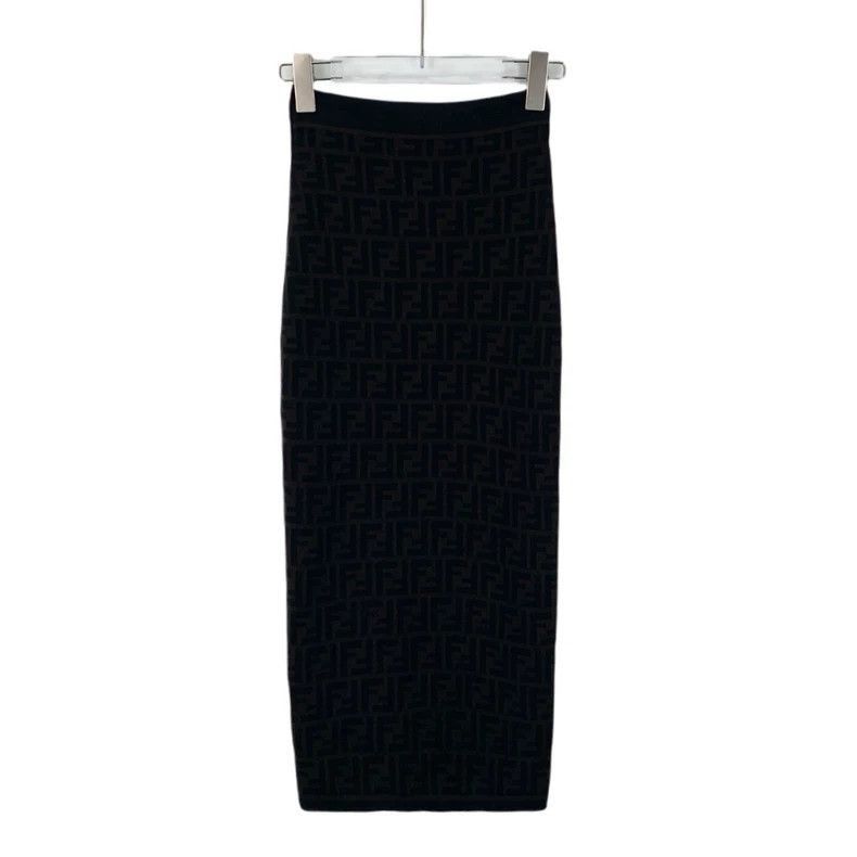 Fendi Fendi Black Reverse Print Bodycon Skirt Size US 36 / EU 52 - 3 Thumbnail