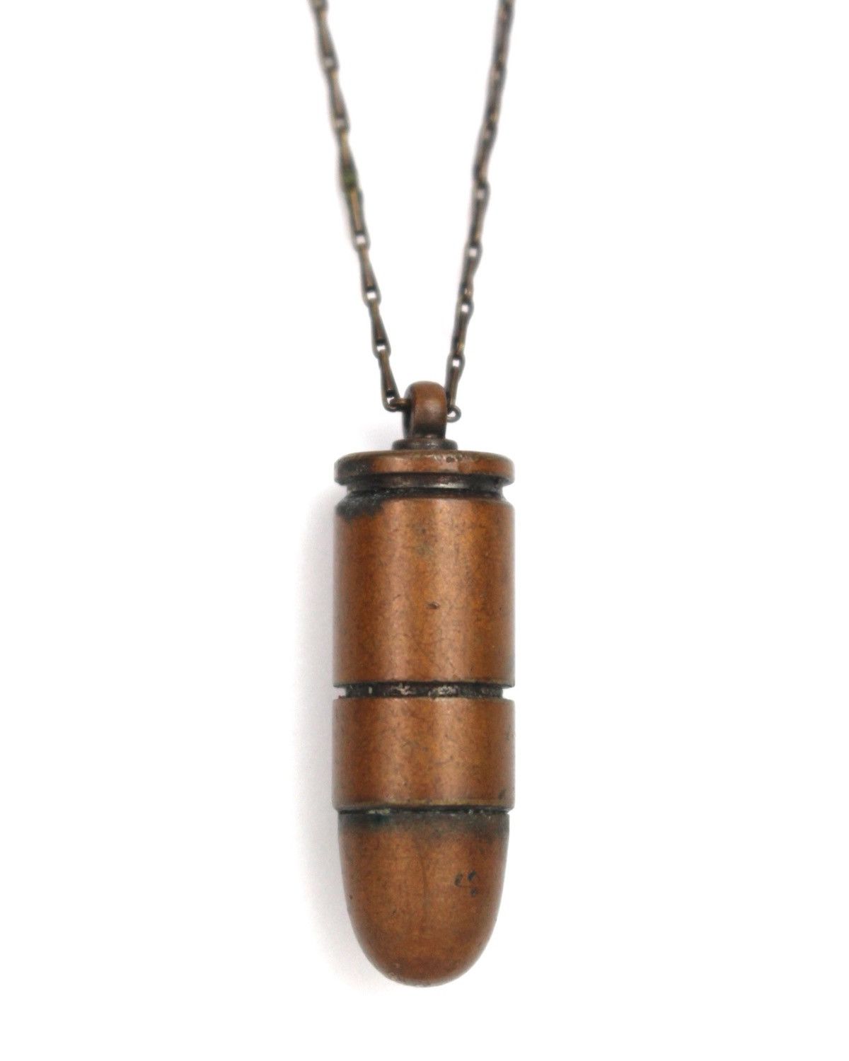 2000S JAPANESE MADE BRASS BULLET SECRET COMPARTMENT NECKLACE
